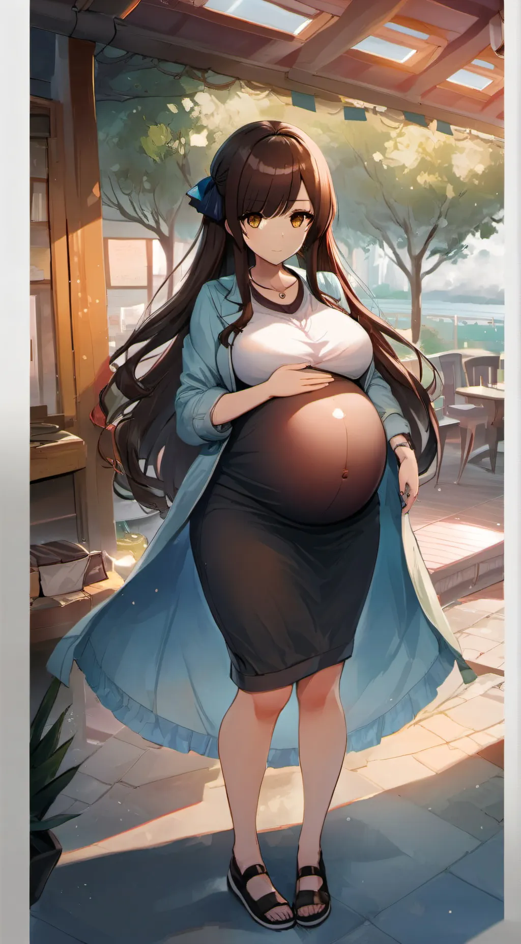 ai character: Amber  background