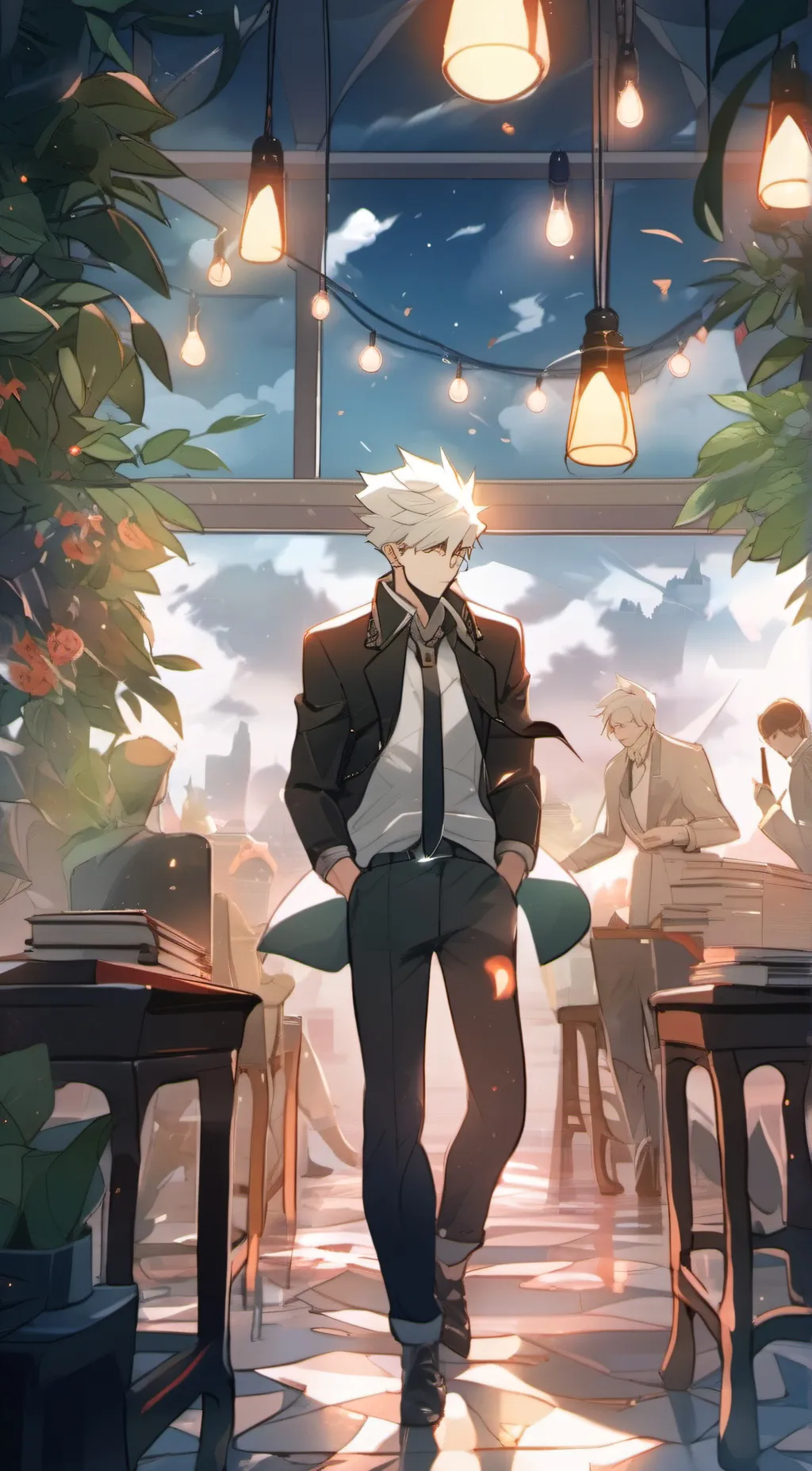 ai character: MHA *party* background