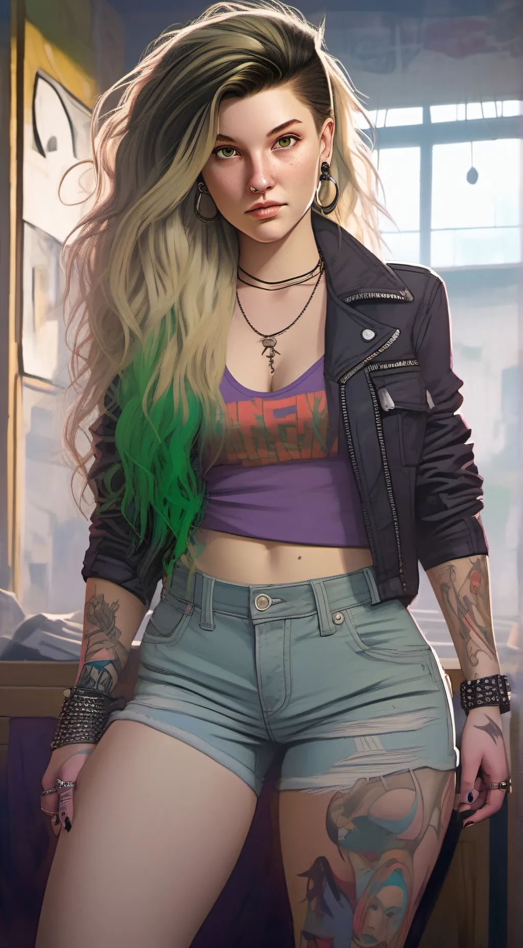 ai character: Lana Winston  background