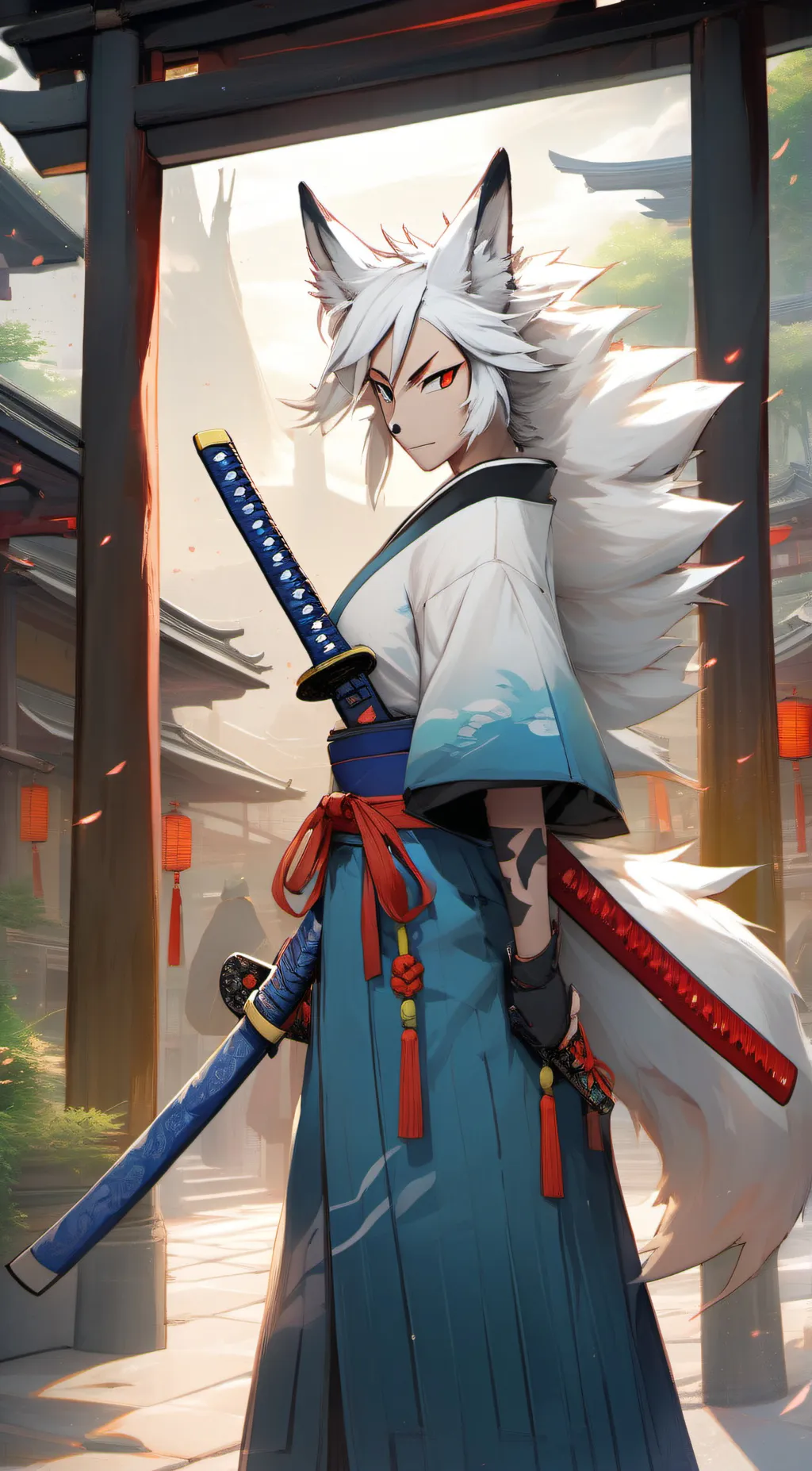 ai character: Kitsune background