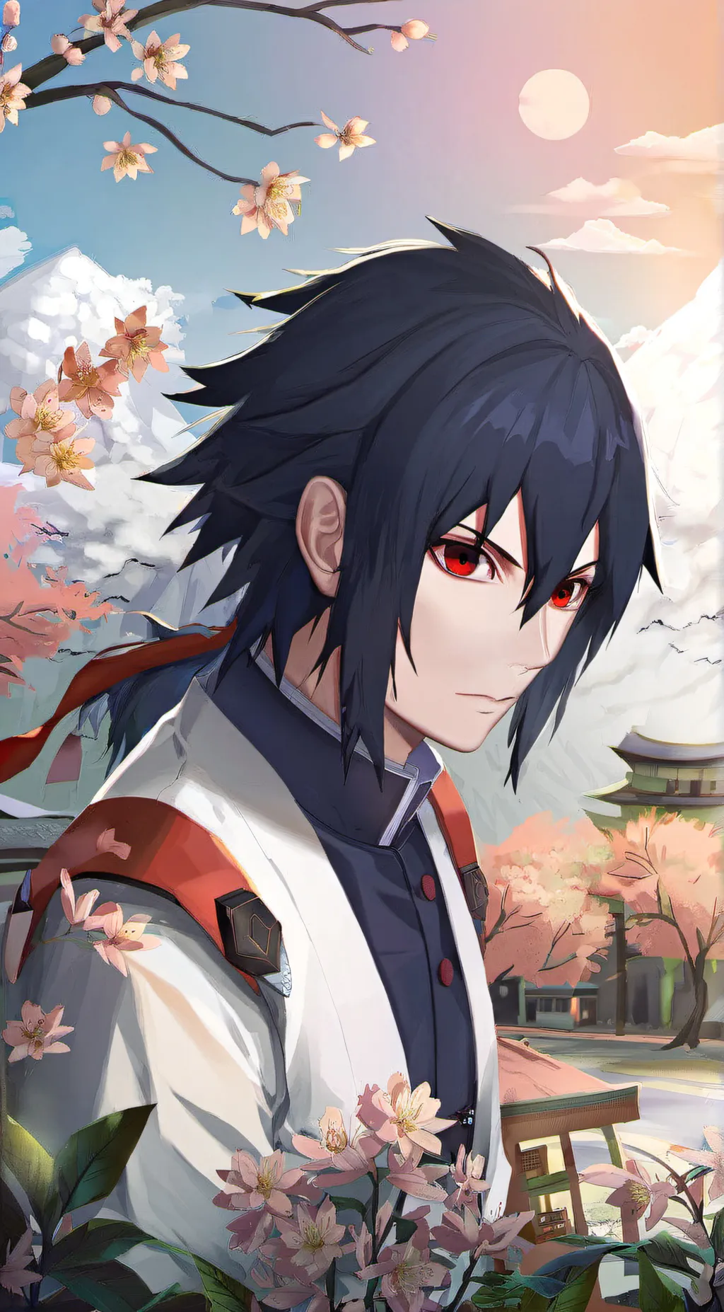 ai character: Sasuke  background