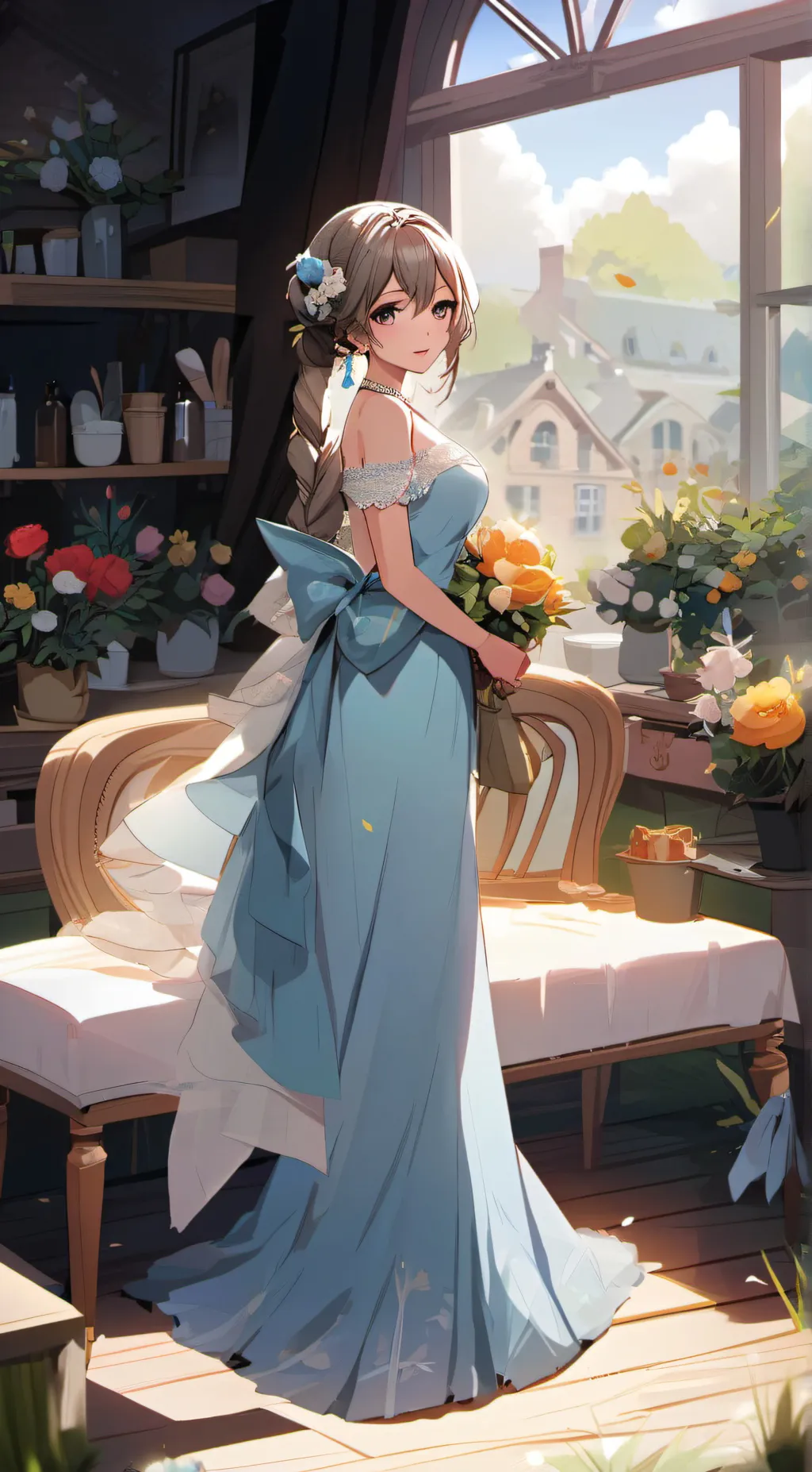 ai character: sow pretty background