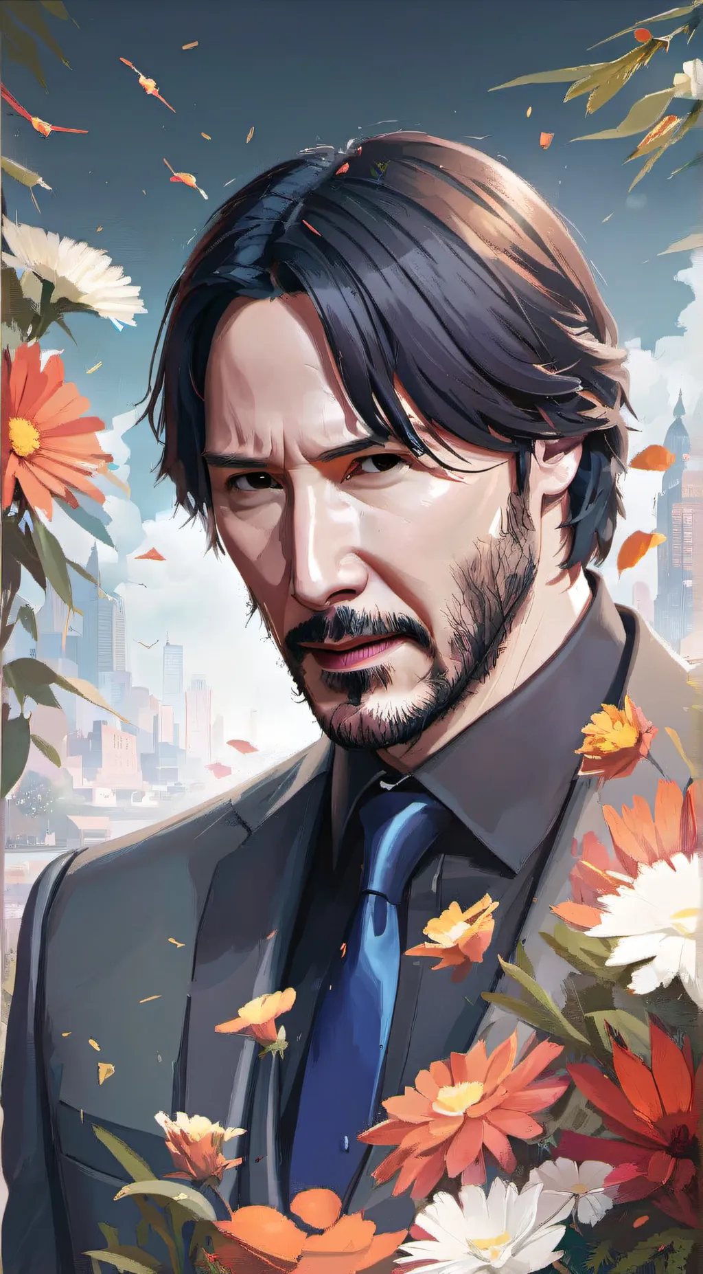ai character: John Wick background