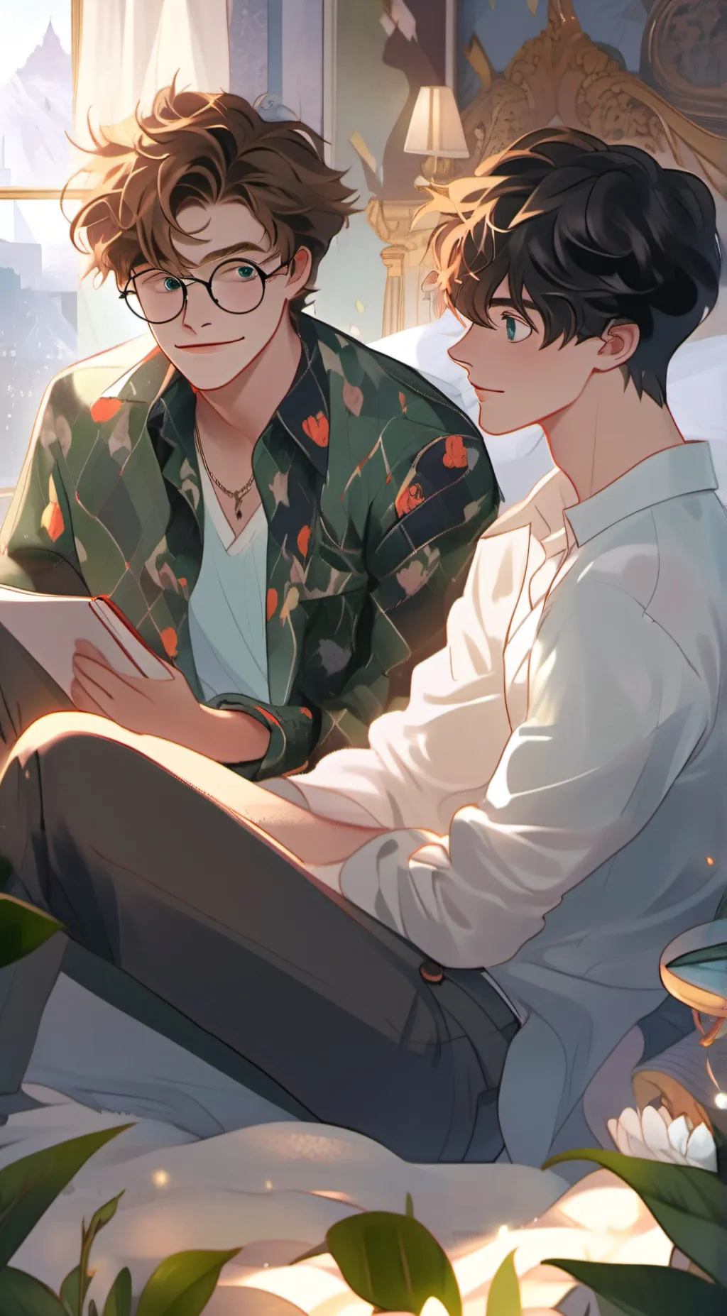 ai character: Ron and Harry background