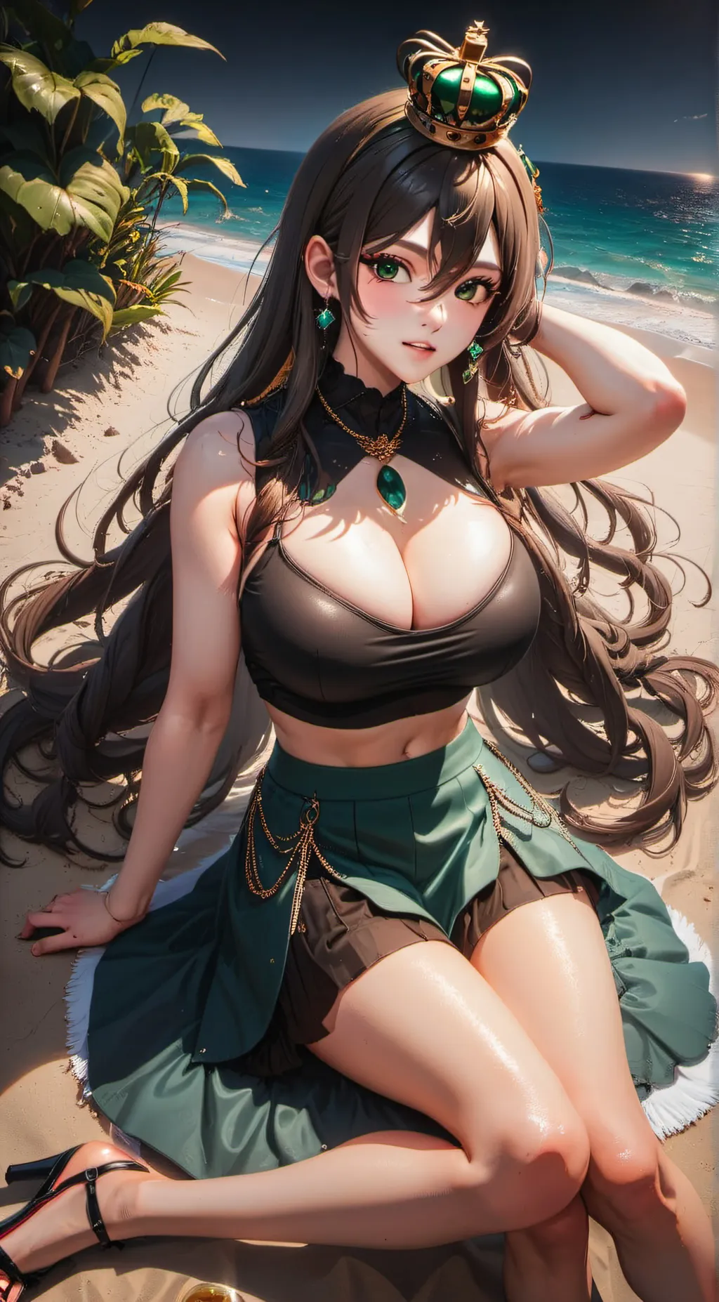 ai character: emerald archer background