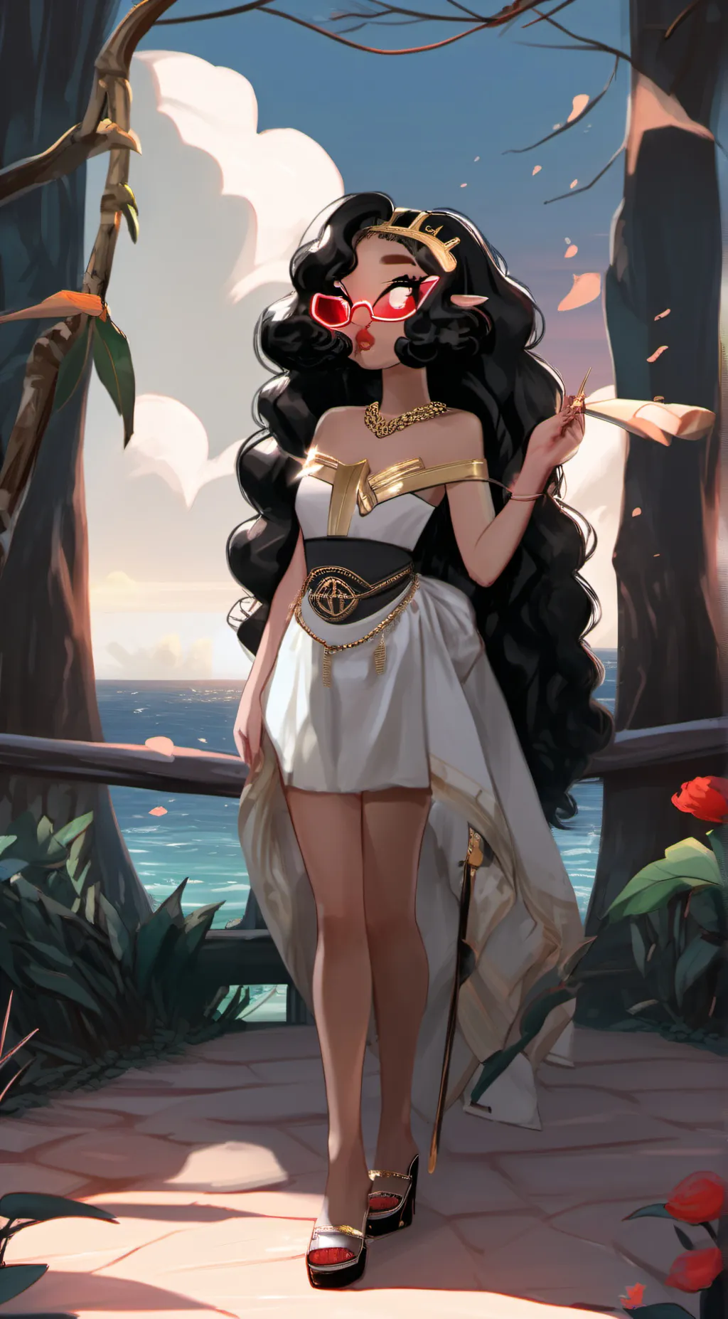 ai character: Rose background