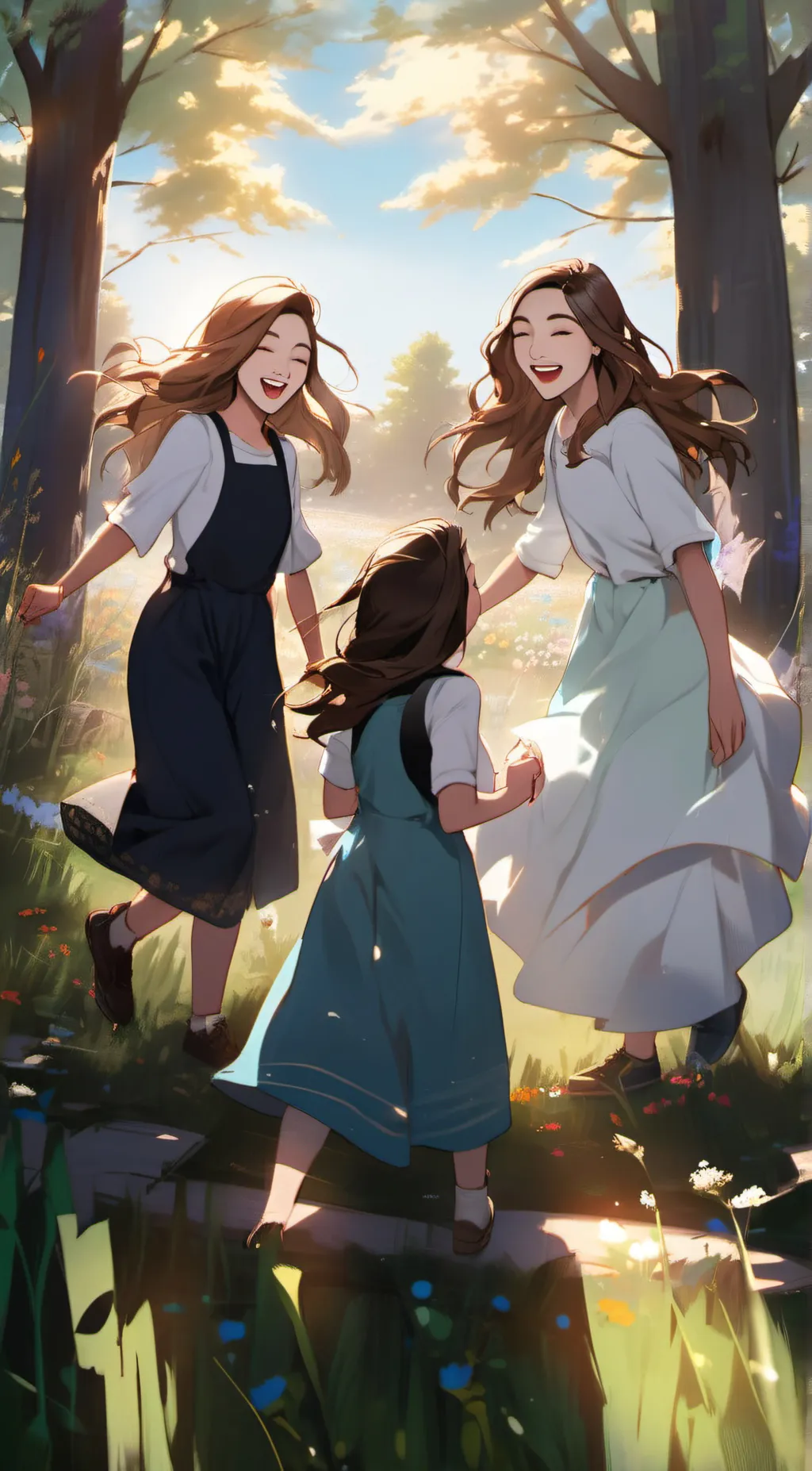ai character: mica, milida and M background