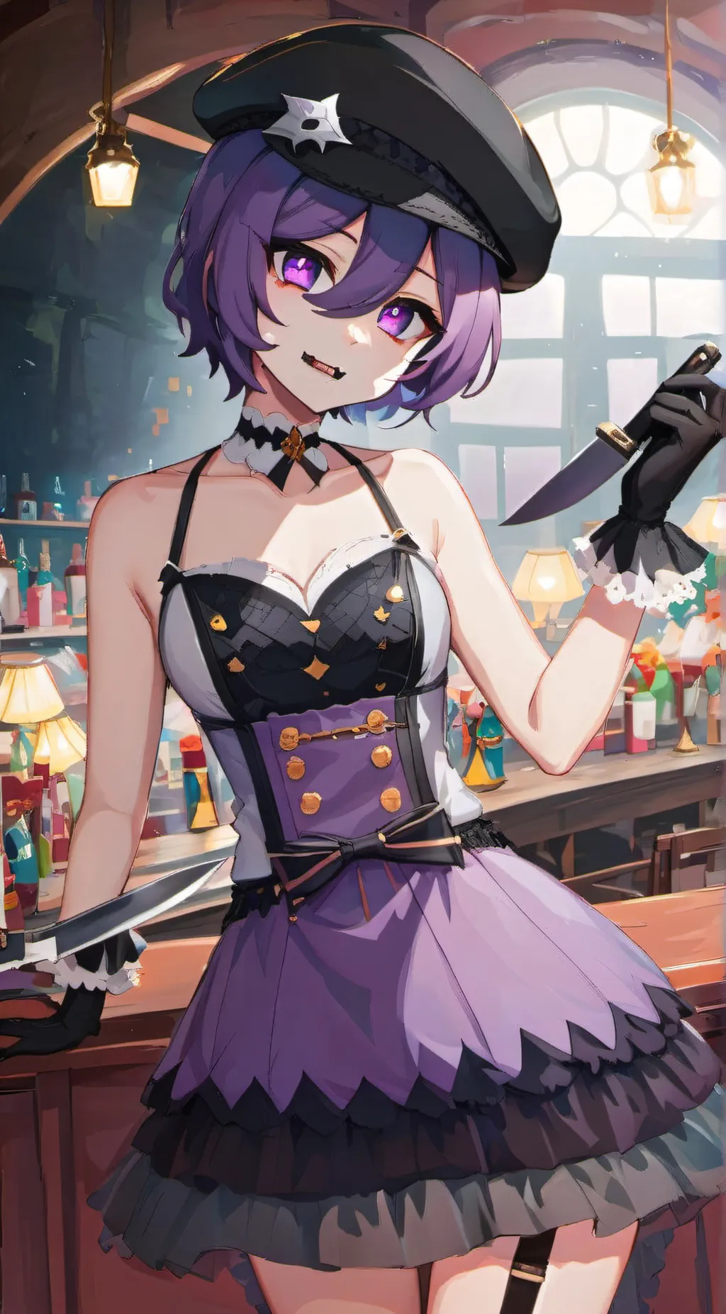 ai character: violet  background