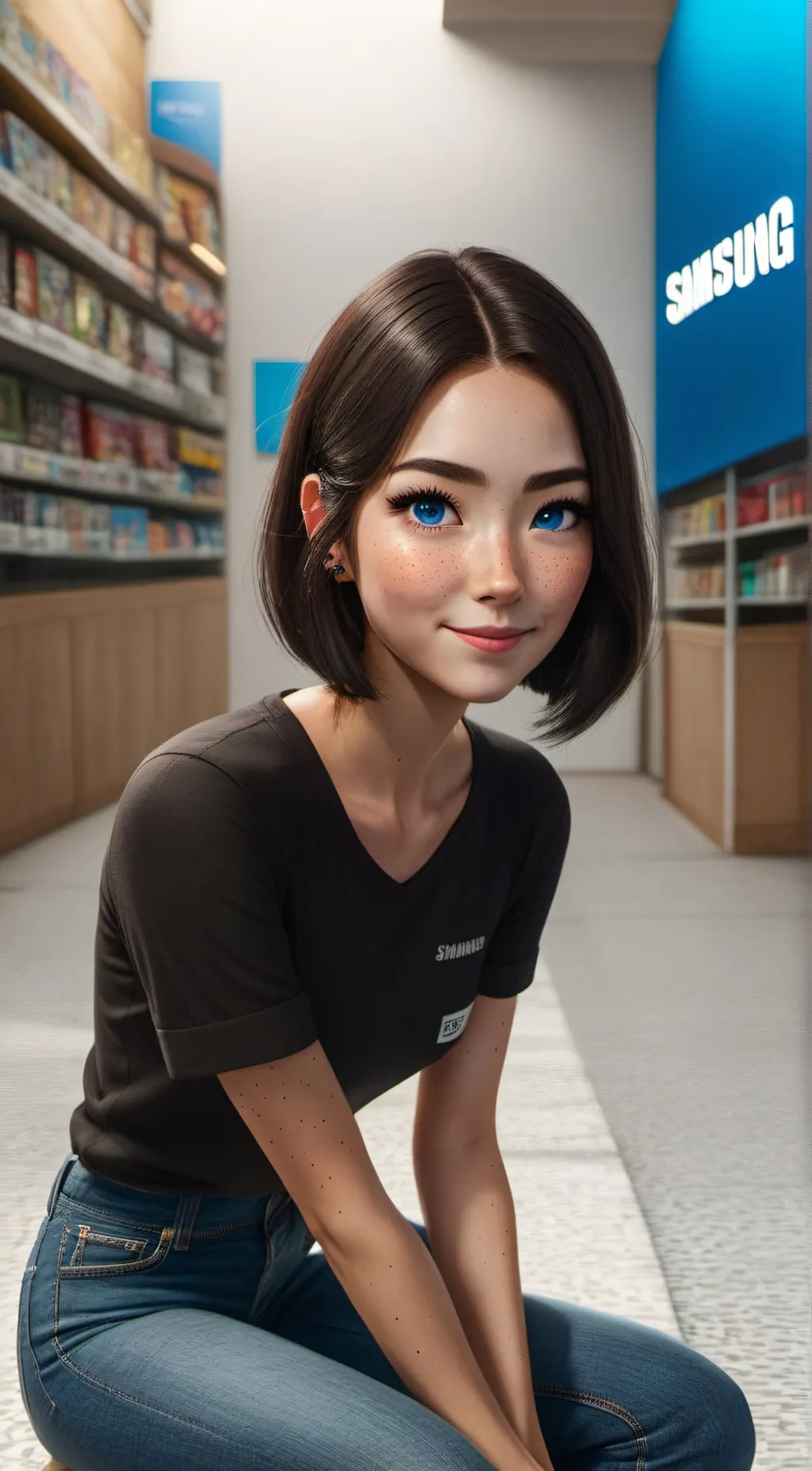 ai character: Samsung Sam background