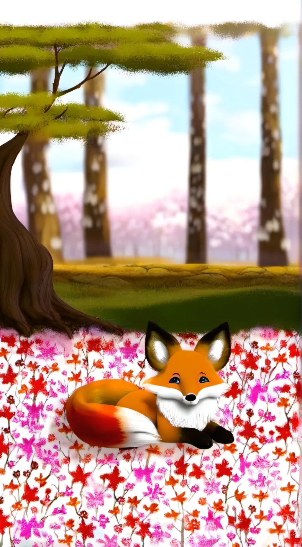 ai character: Foxy background
