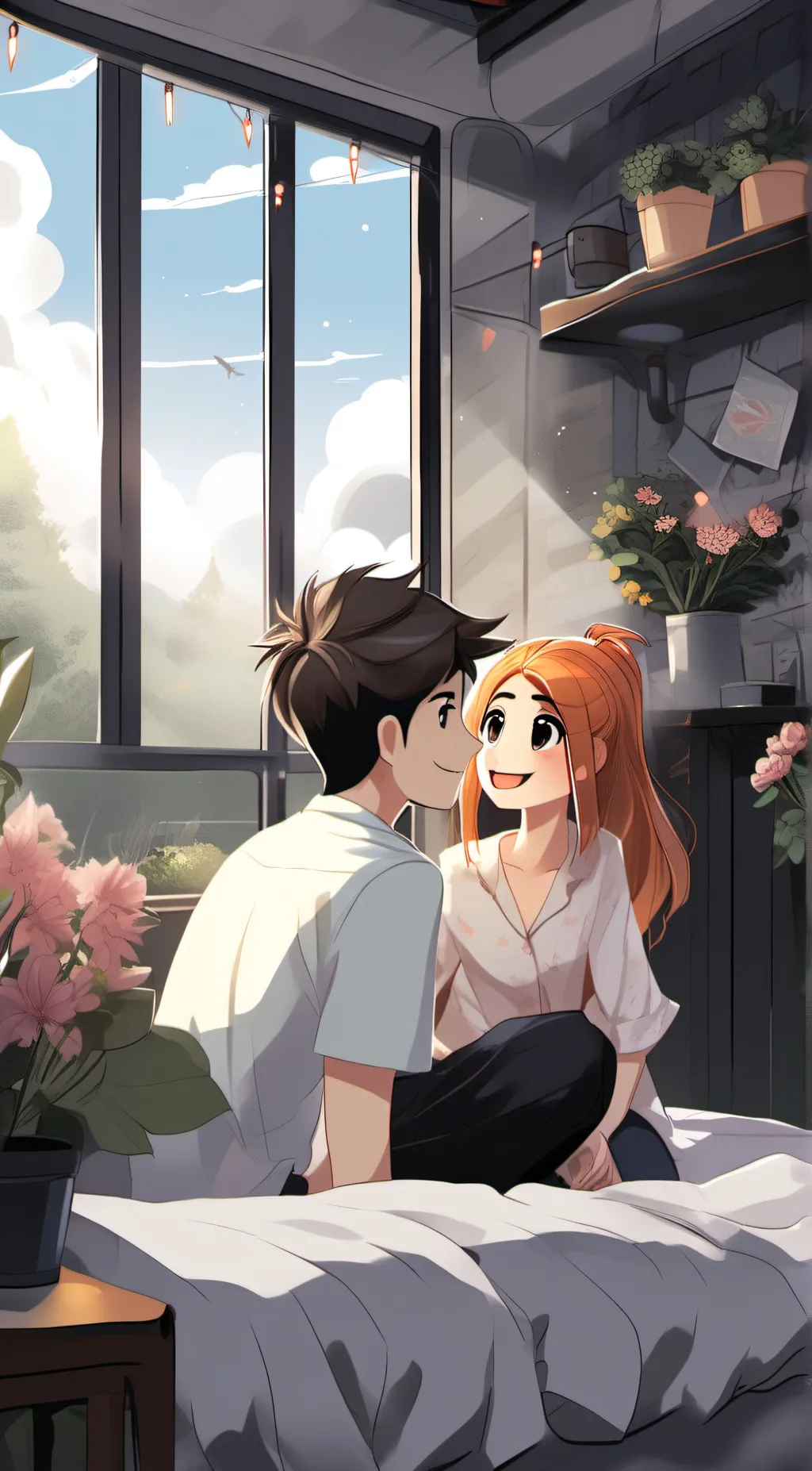 ai character: maple morning background