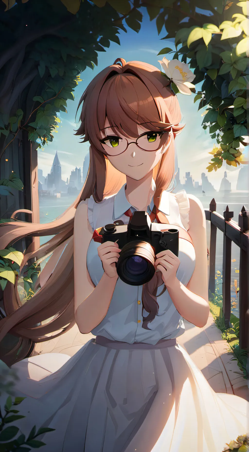 ai character: +-Monika-+ background