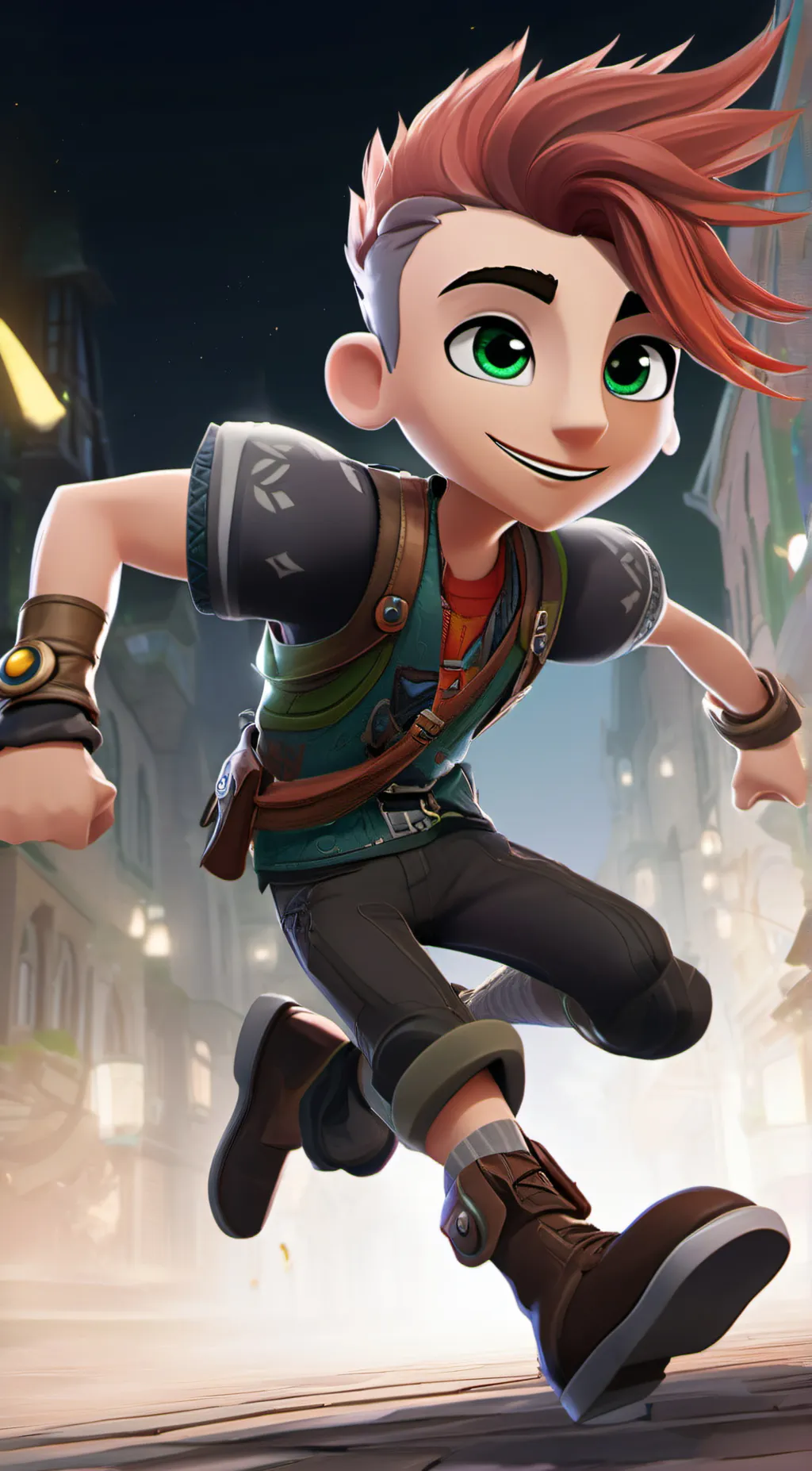 ai character: Born without heart background