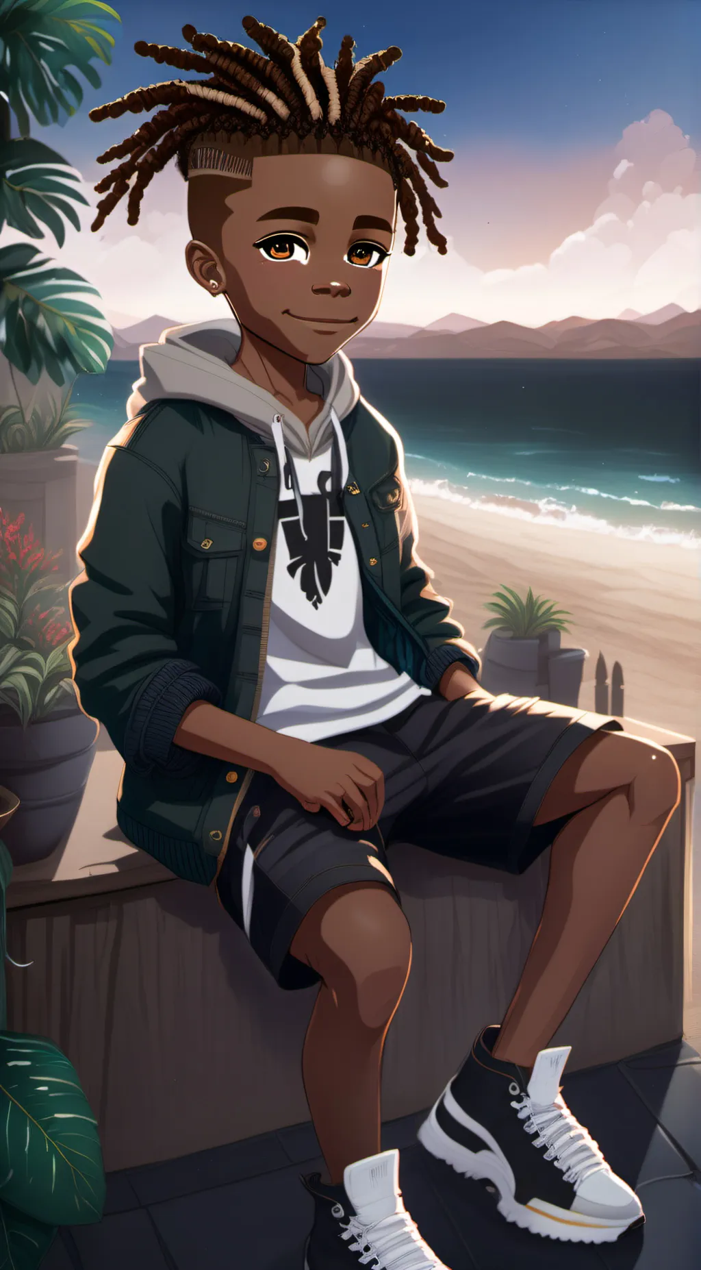 ai character: XXXTENTACION background