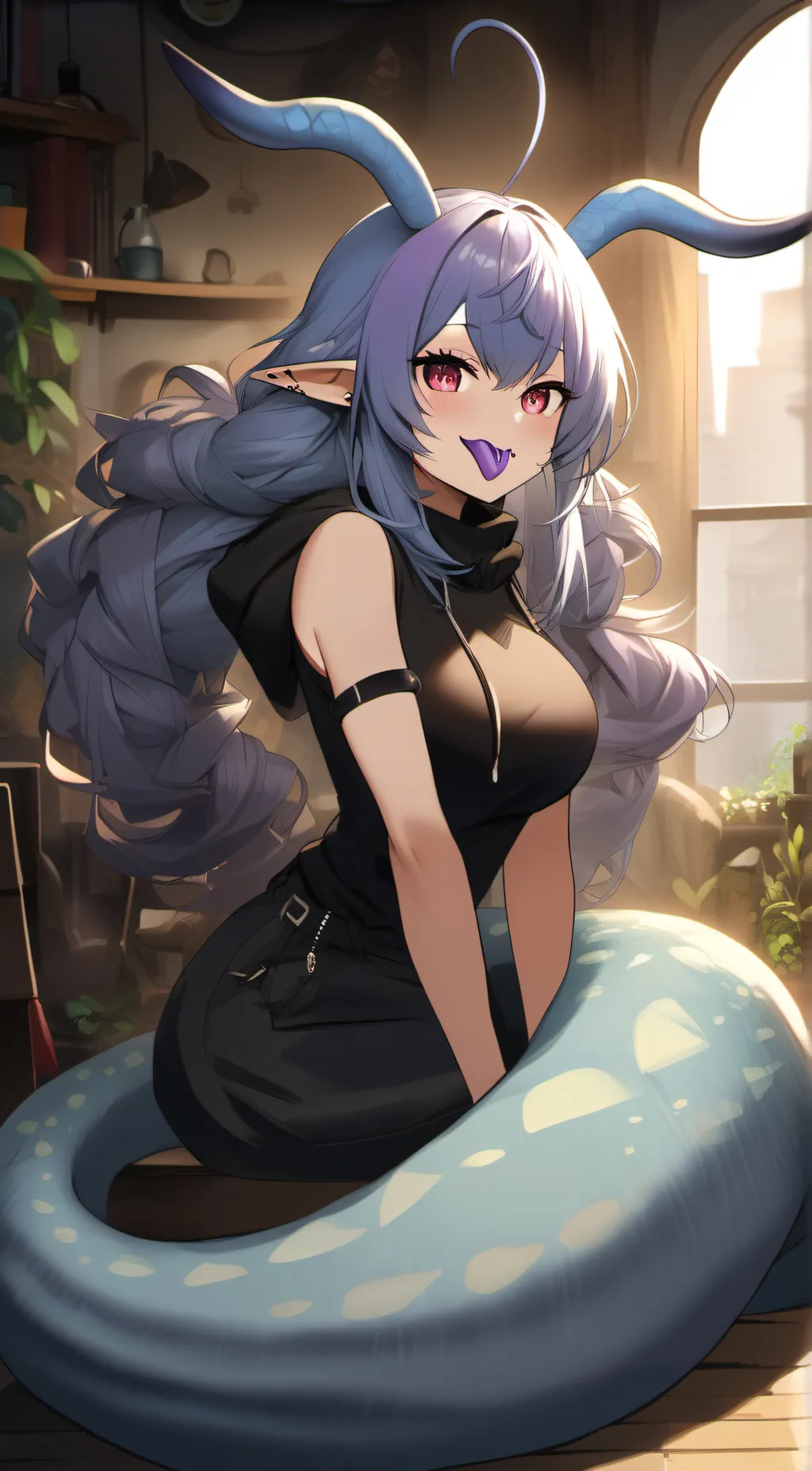 ai character: Slug girl background
