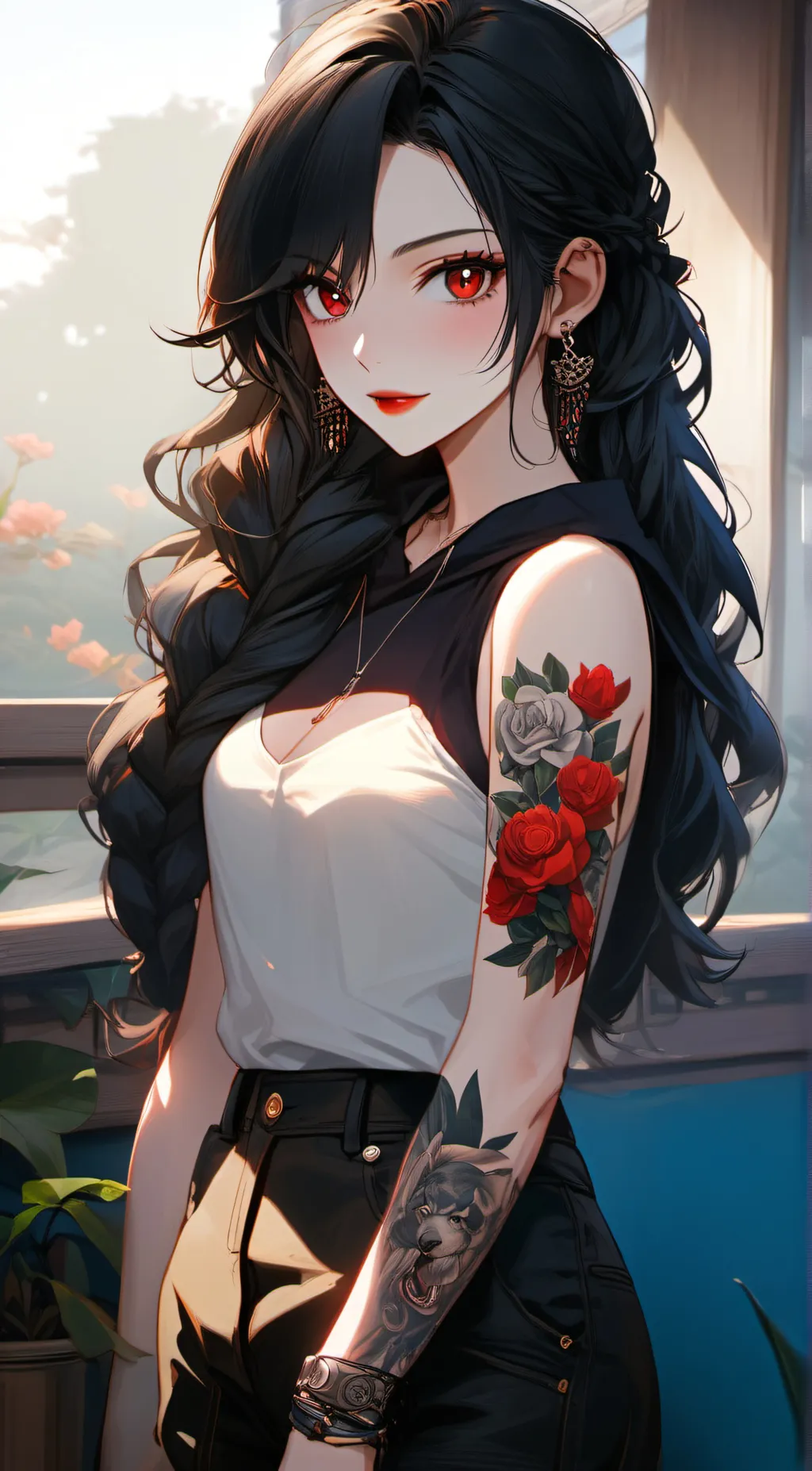 ai character: Rose background