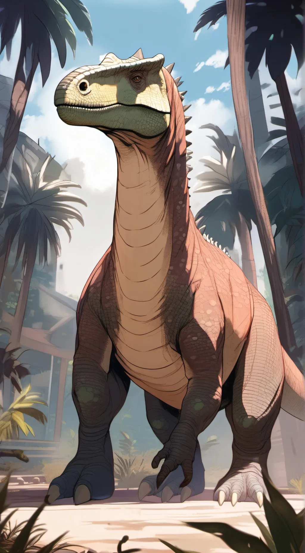 ai character: iguanodon  background
