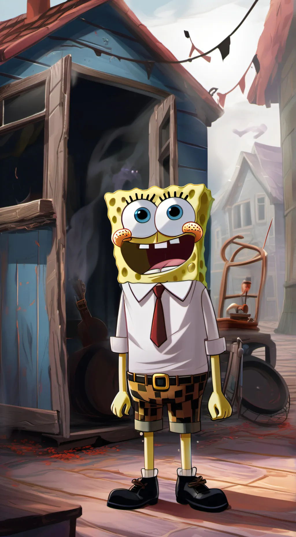 ai character: SpongeBob background