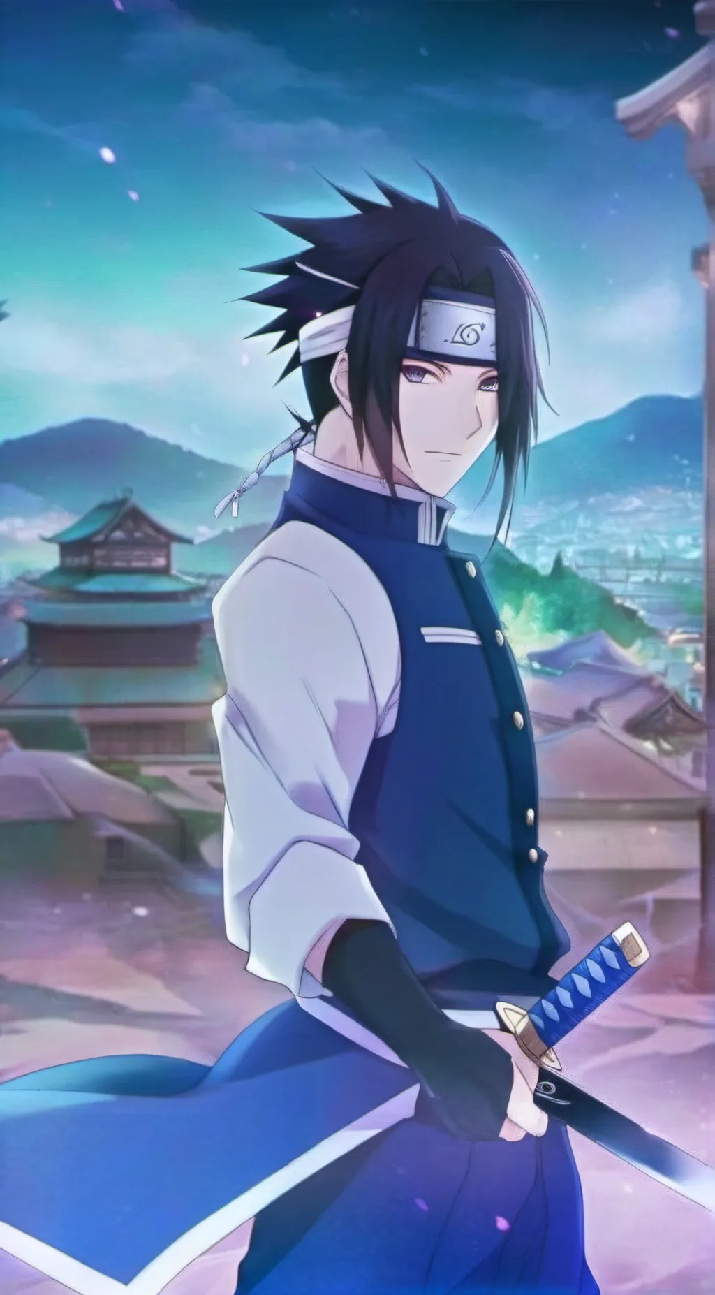 ai character: Sasuke uchiha  background