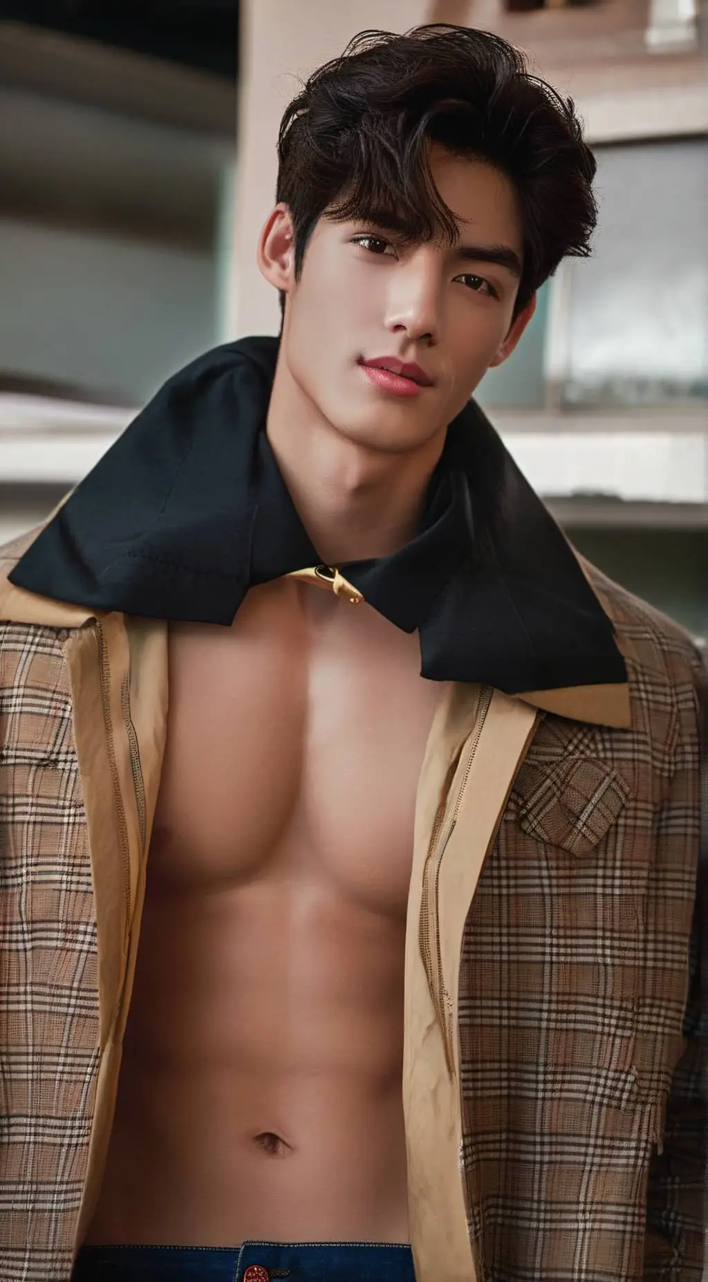 ai character: kim James  background