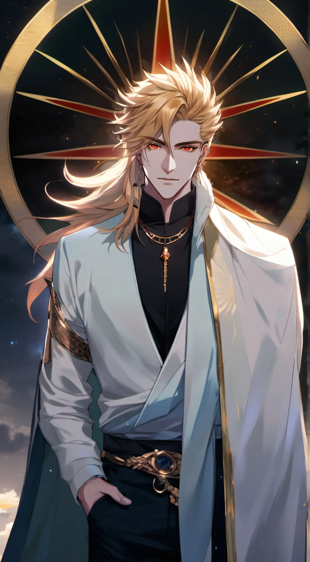 ai character: King Apollo  background