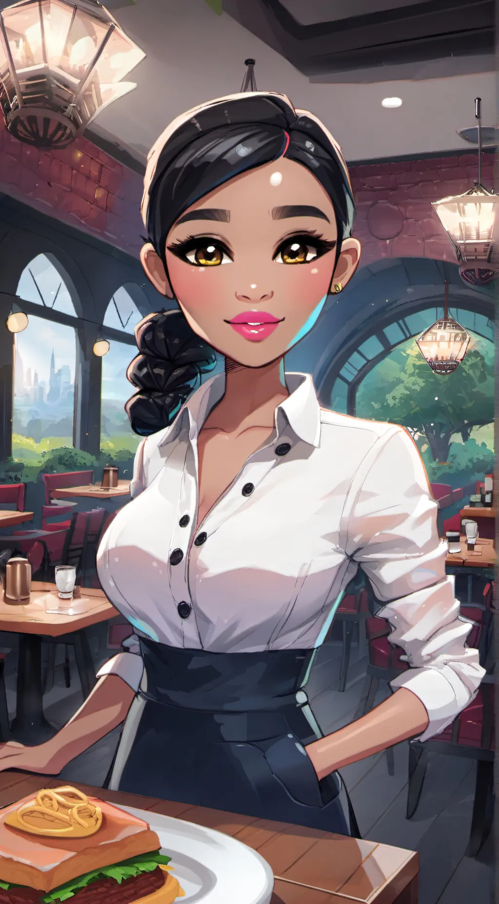 ai character: Nancy  background