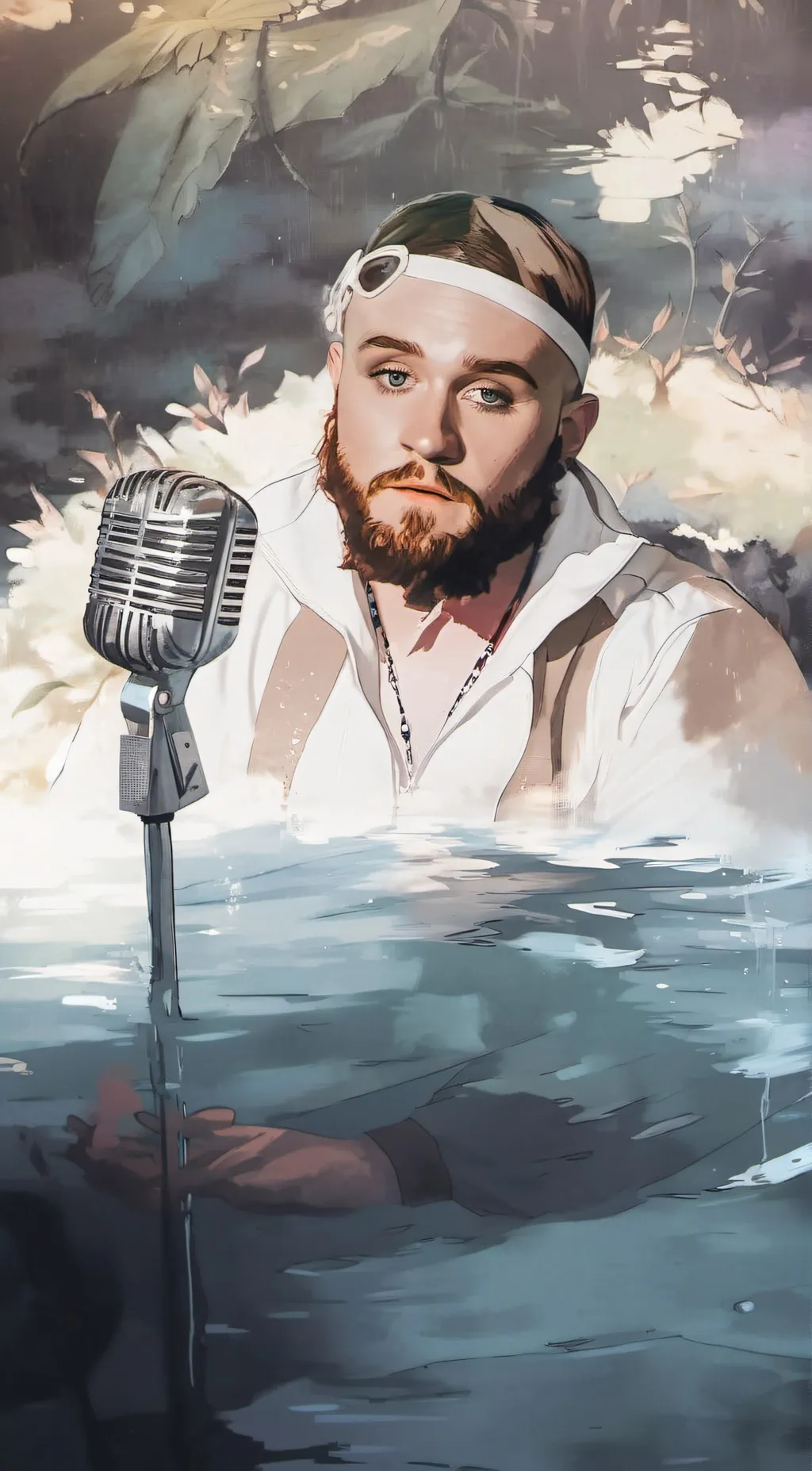 ai character: teddy swimes background
