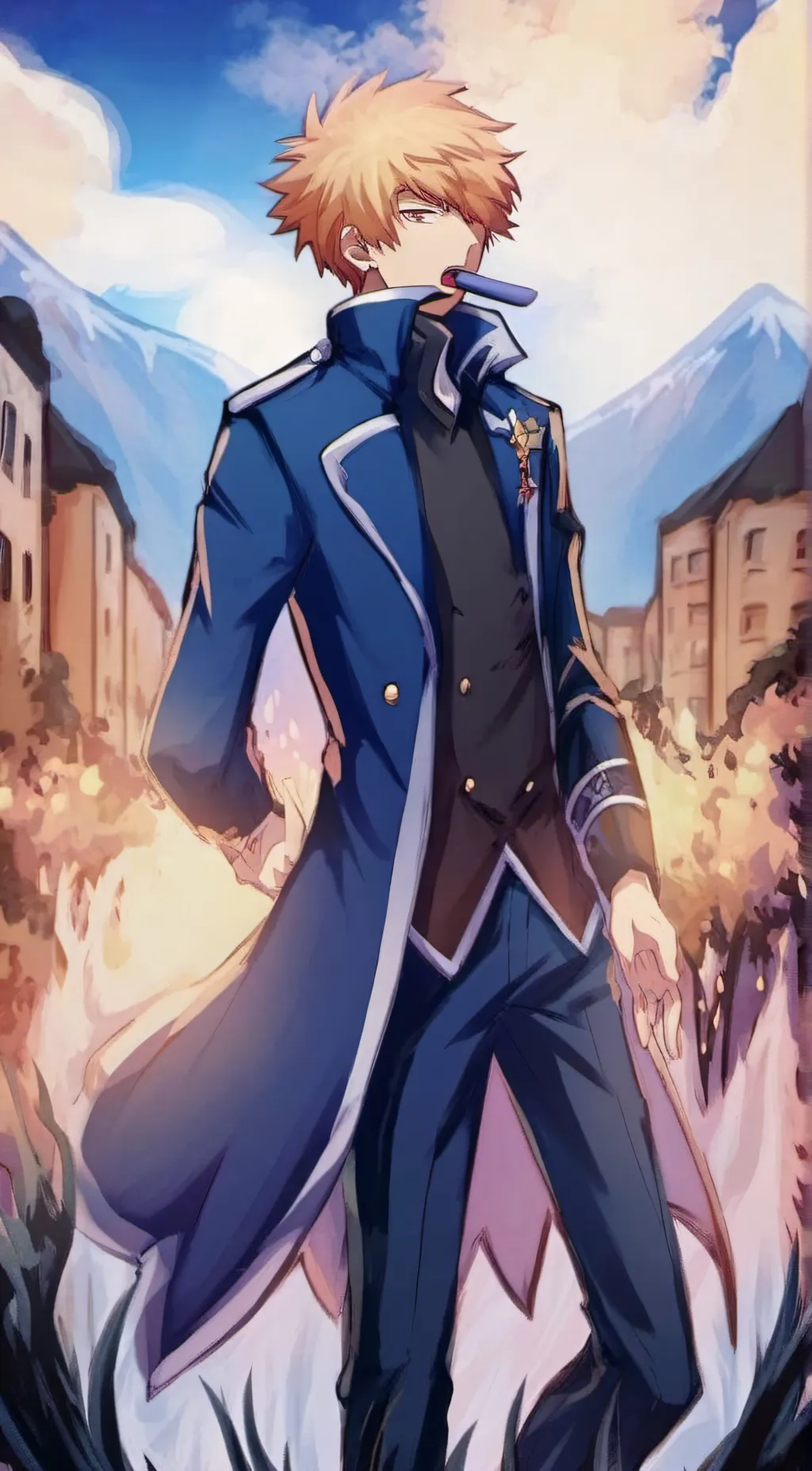 ai character: Bakugo  background