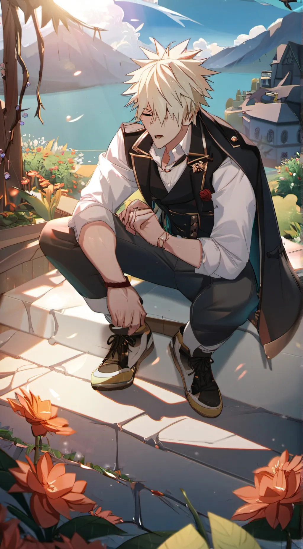 ai character: Bakugo  background