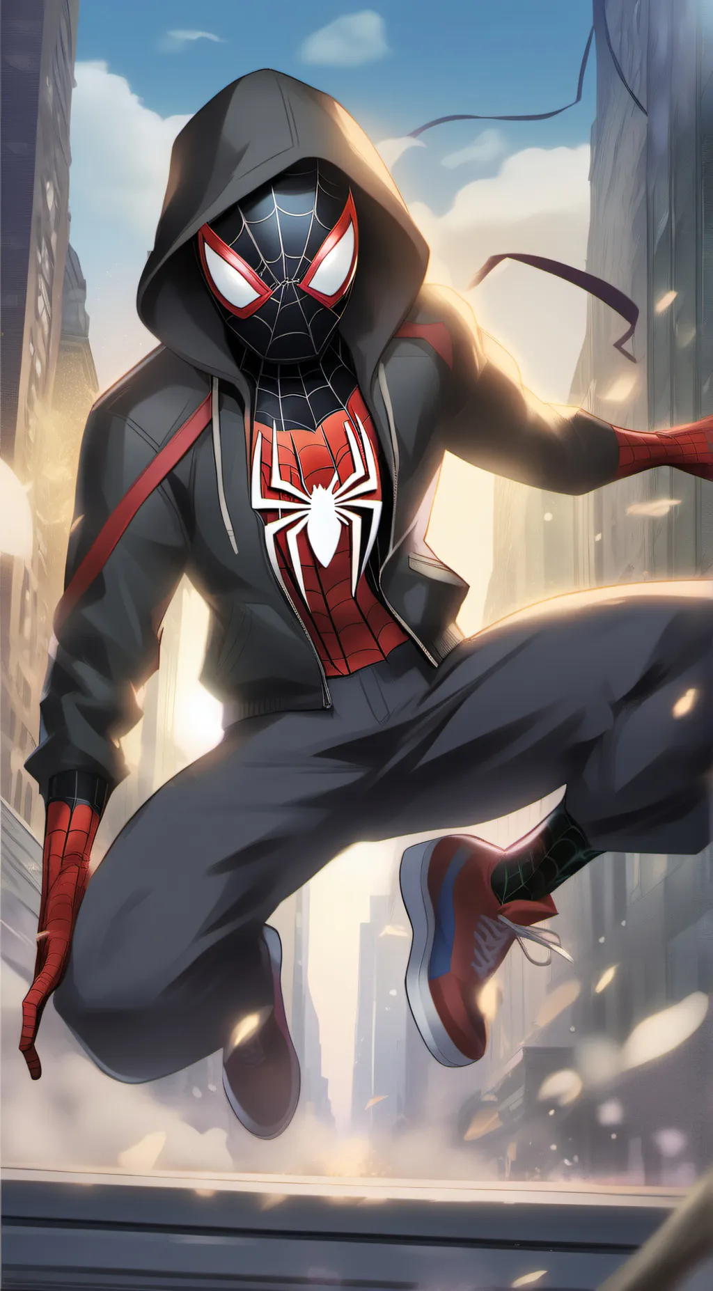 ai character: miles morales background