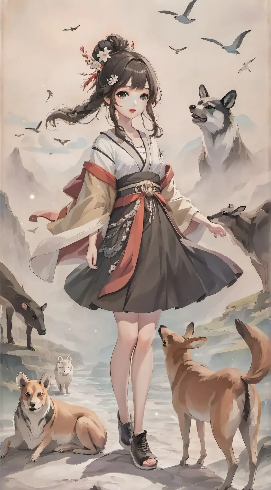 ai character: love background