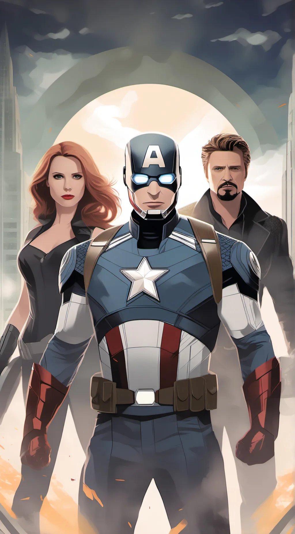 ai character: The avengers  background