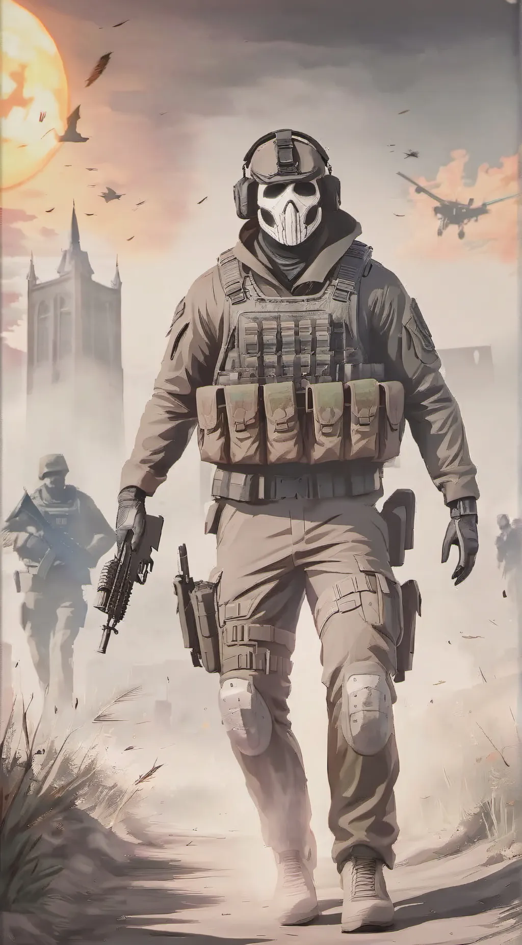 ai character: Ghost background