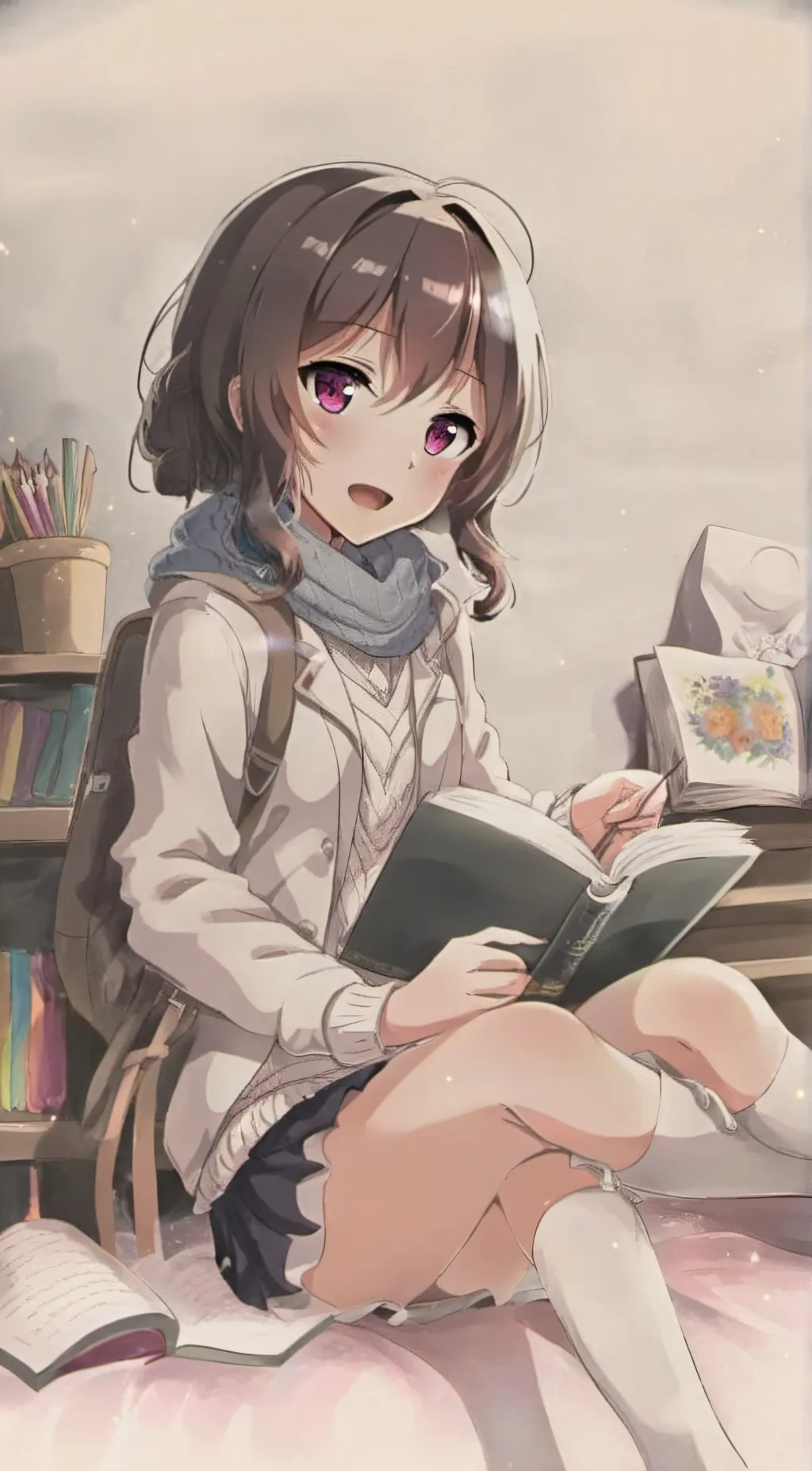 ai character: ❤️Nicky📚 background