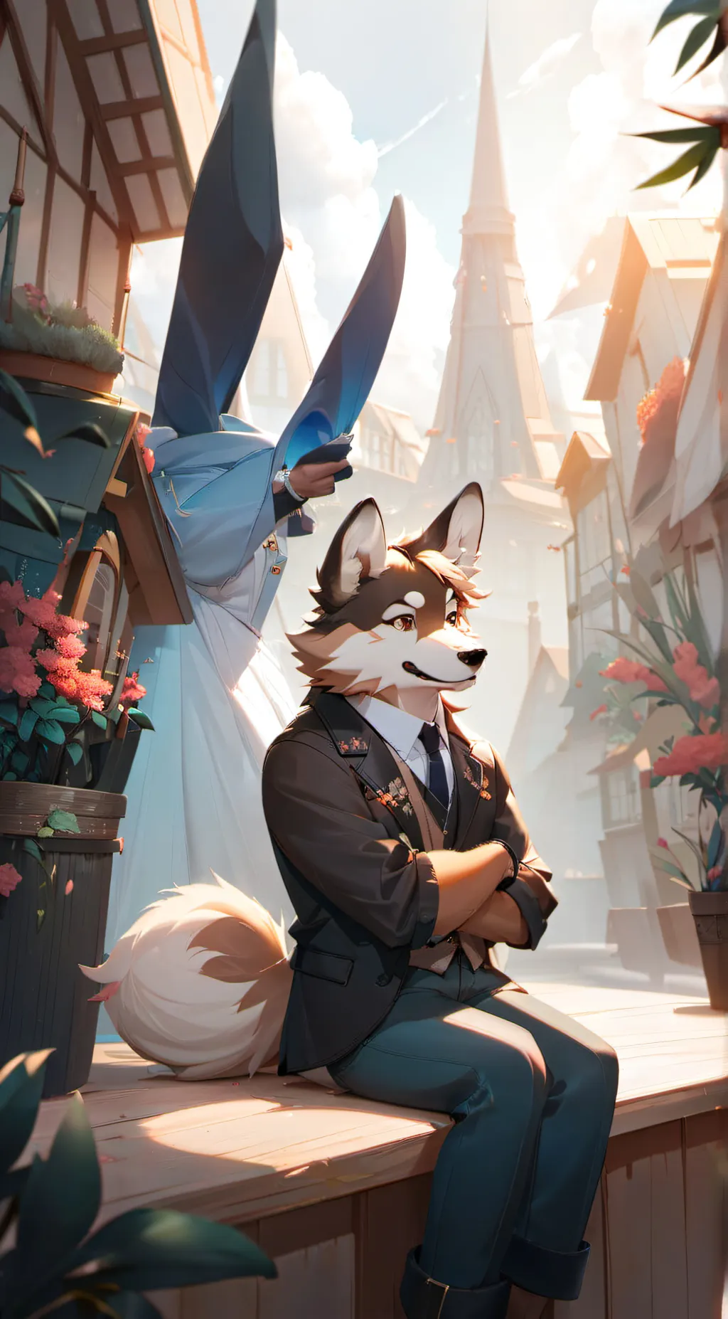 ai character: furry infection background