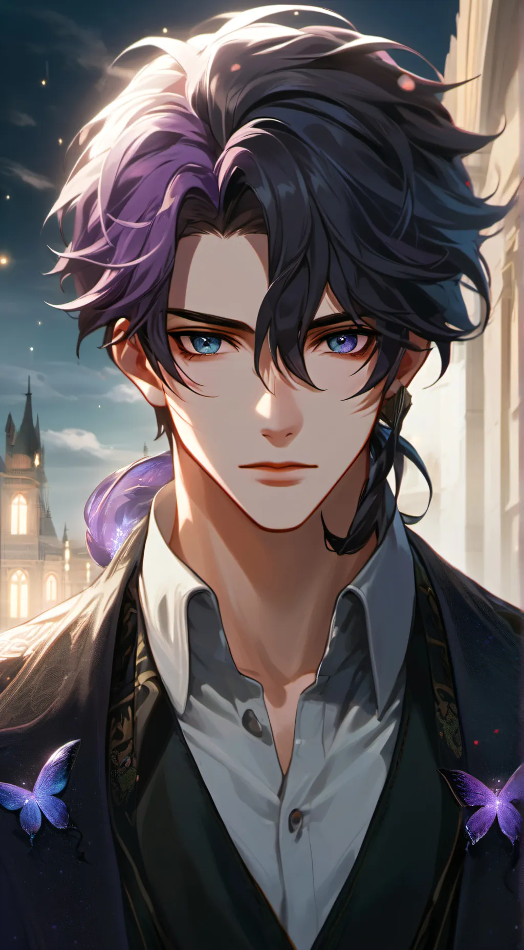 ai character: 𖤐prince Gen𖤐 background