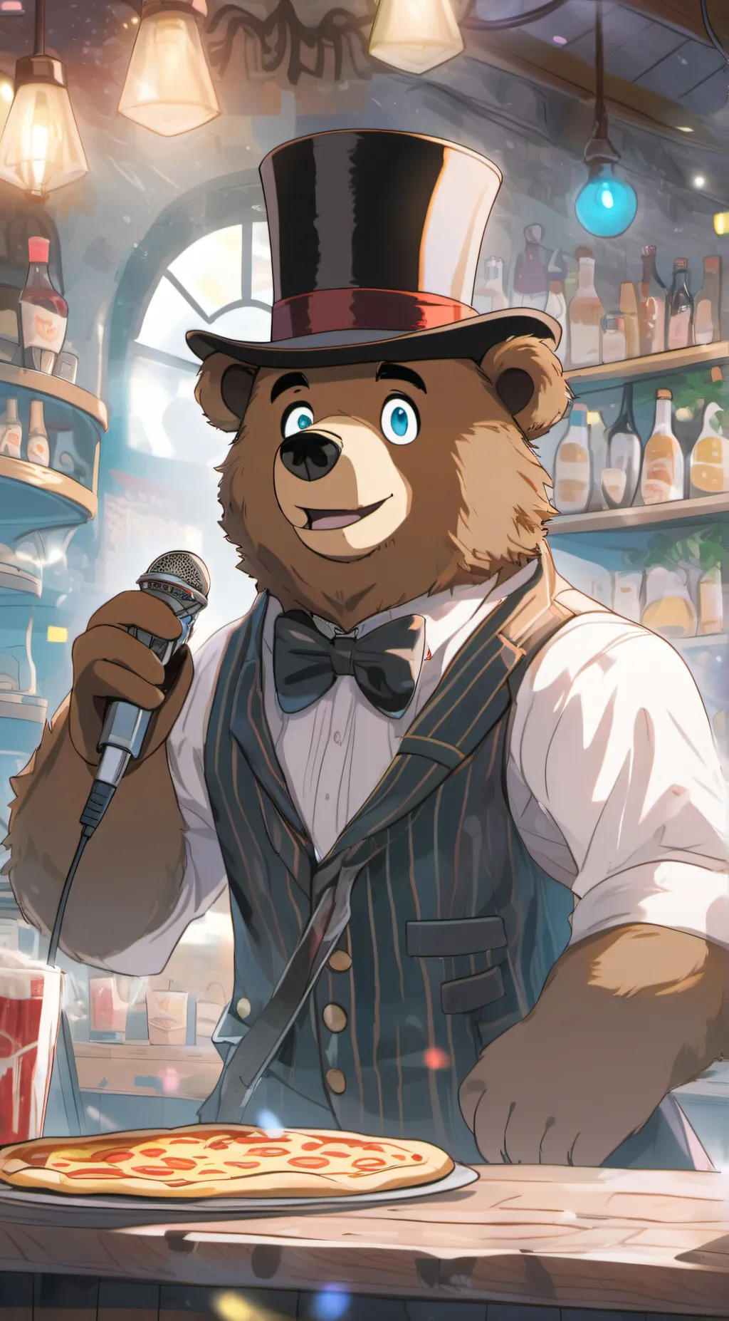 ai character: Freddy fazbear background