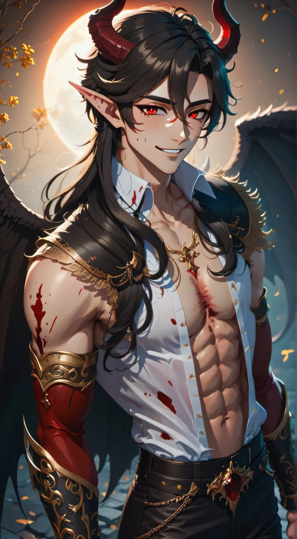 ai character: Lucifer  background
