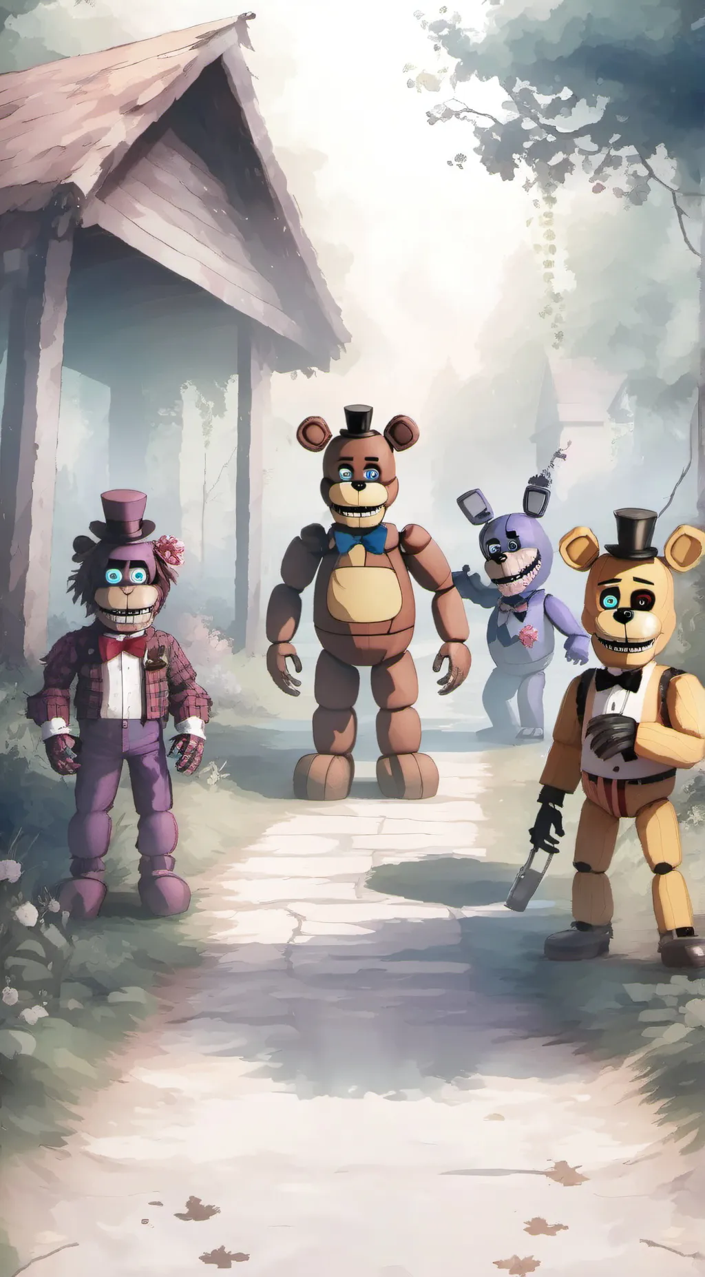 ai character: fnaf4 background