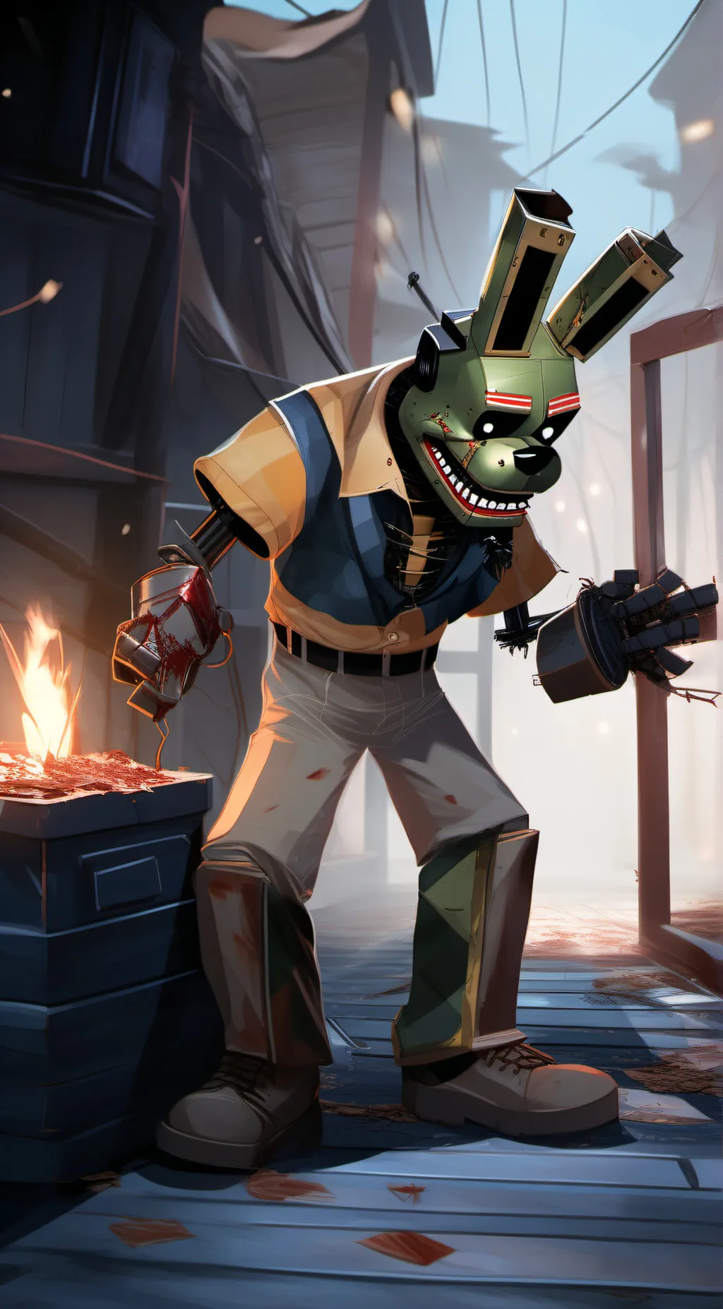 ai character: ScrapTrap Here background