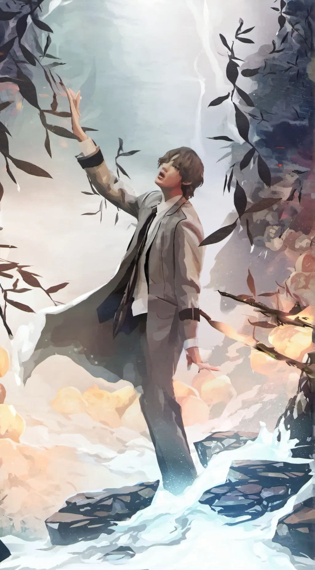 ai character: Taehyung  background