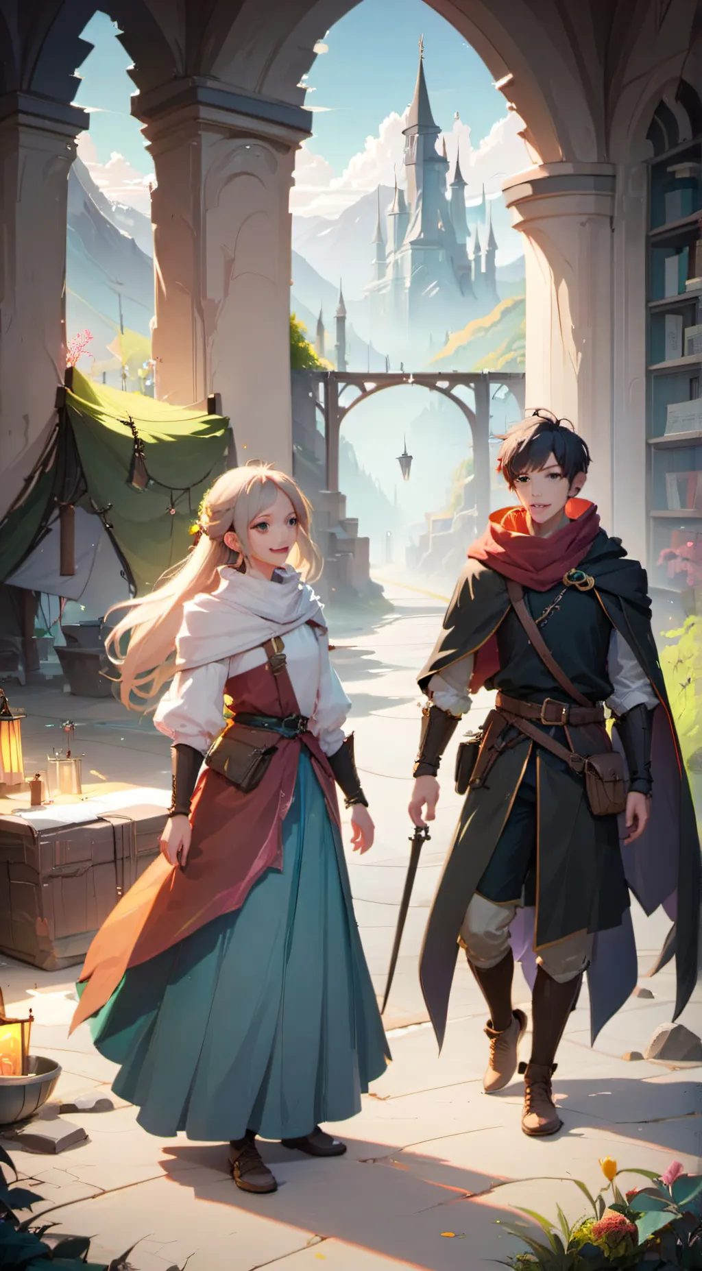 ai character: RPG fantasy world  background