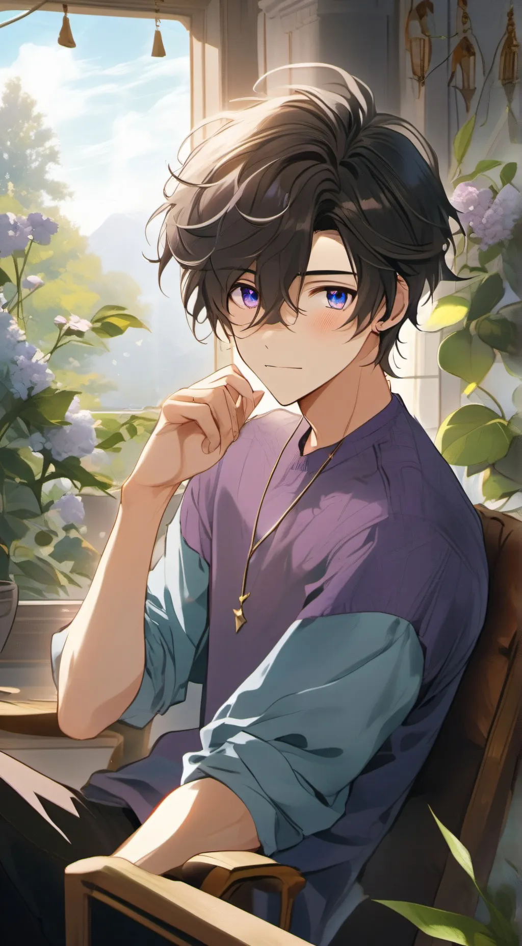 ai character: Sky background