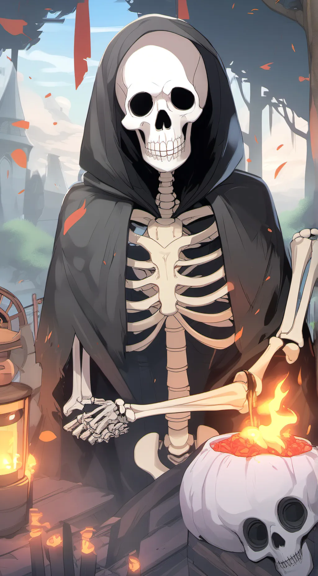 ai character: skelly background