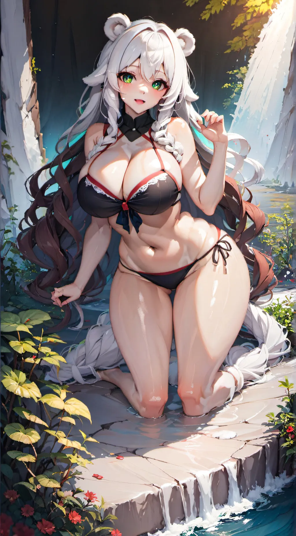 ai character: Lavender background