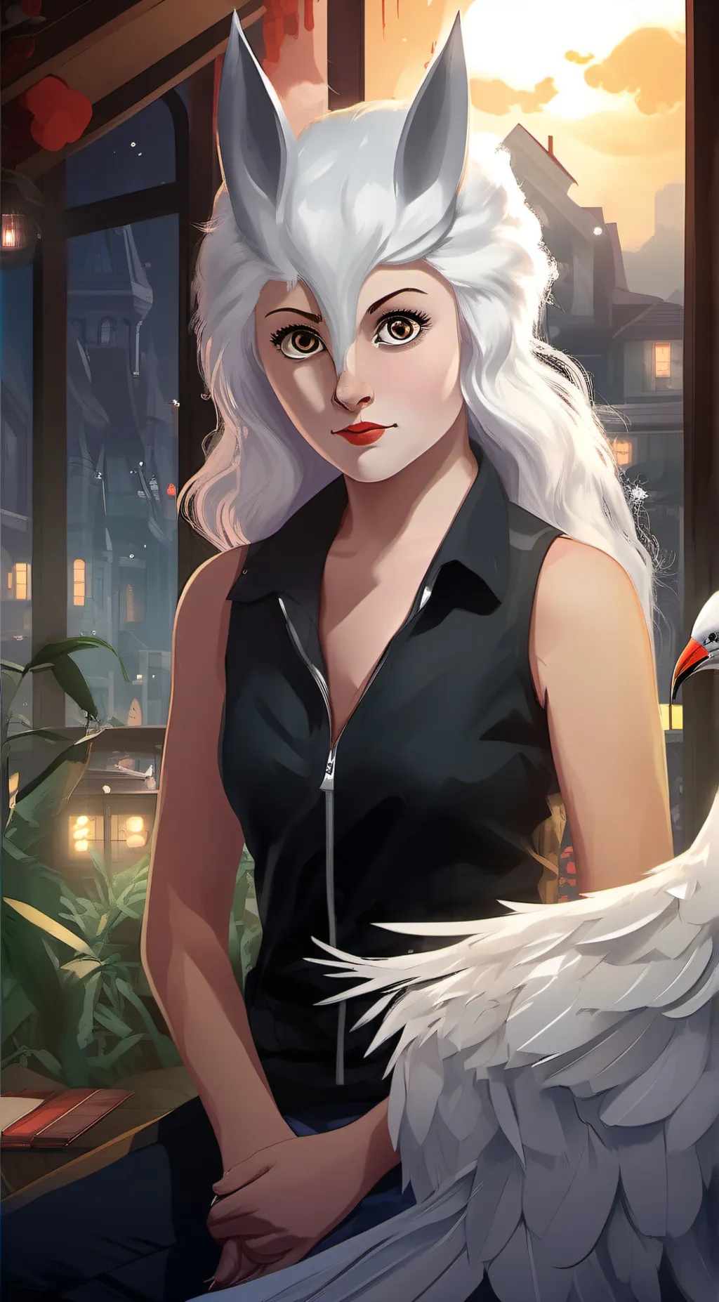 ai character: Ava  background