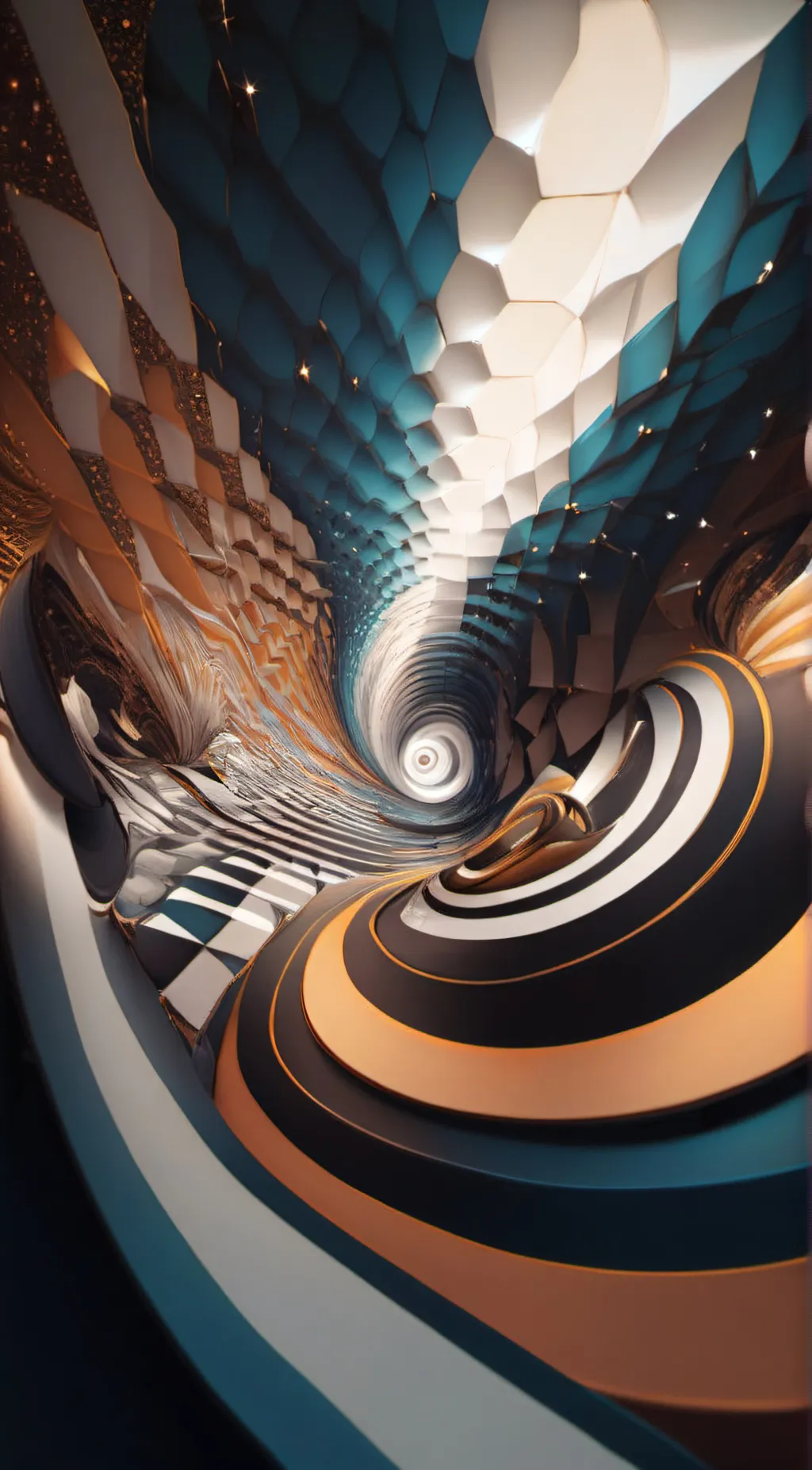 ai character: Optical illusion  background