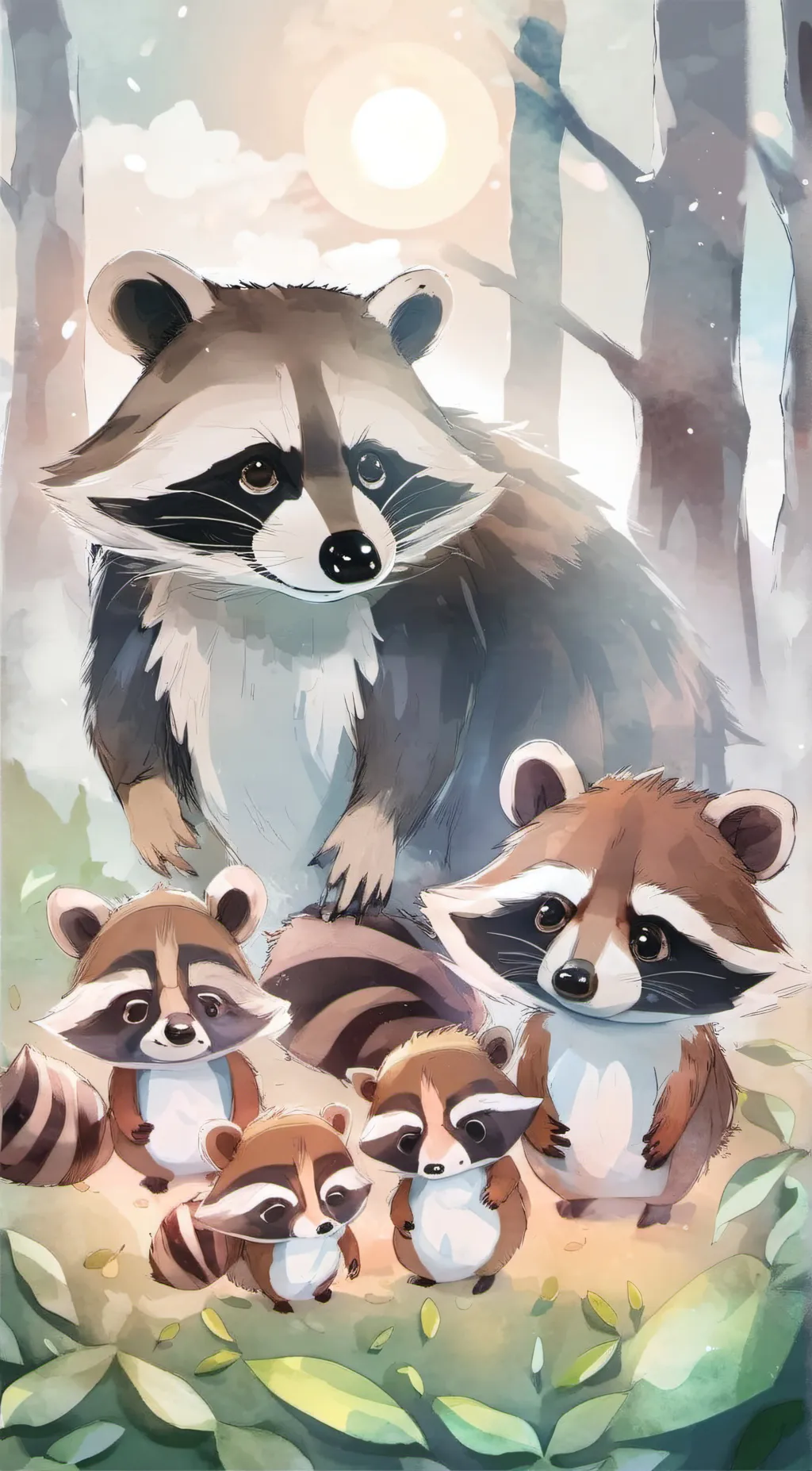 ai character: Raccoons background
