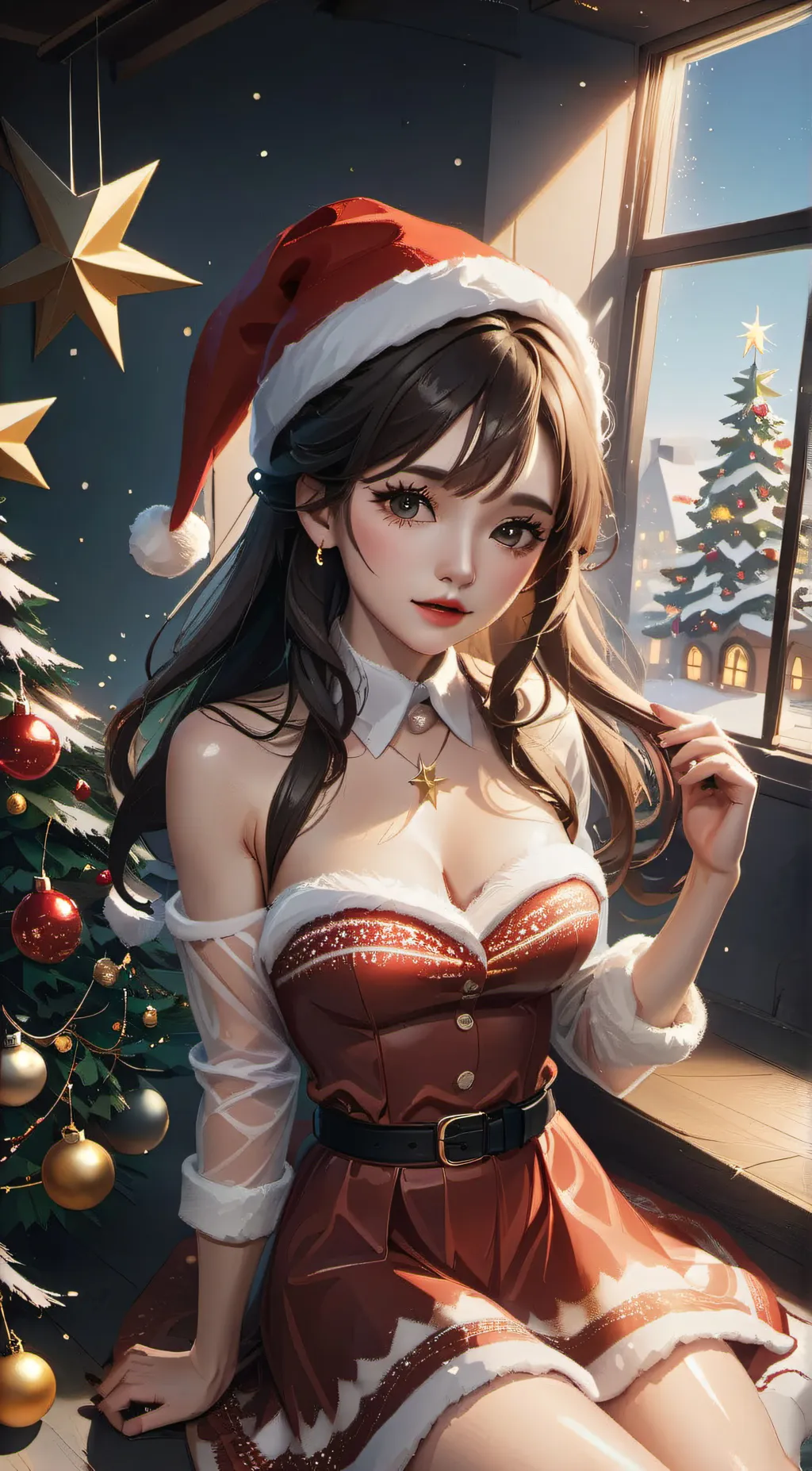 ai character: Holly Claus background