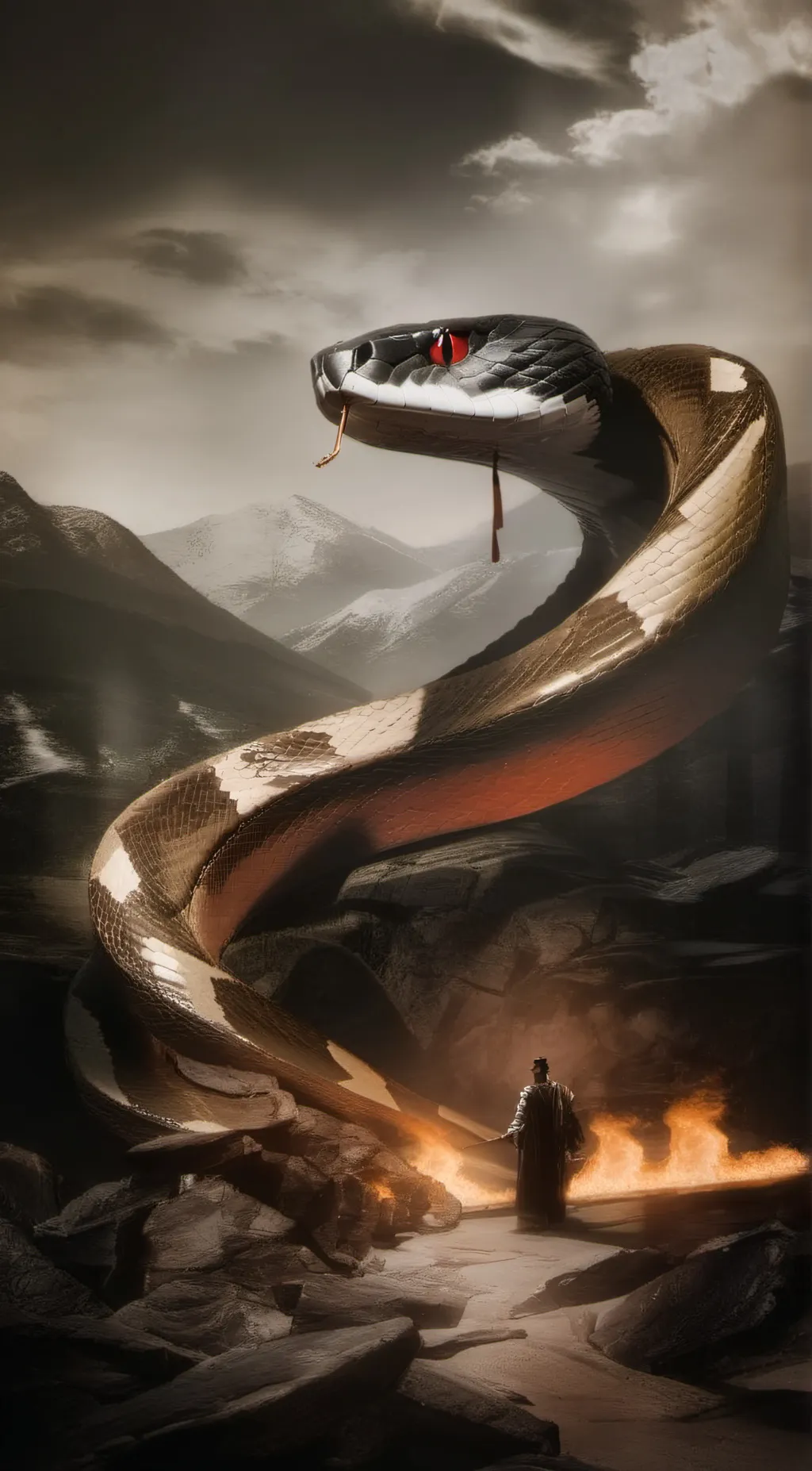 ai character: Snake god background